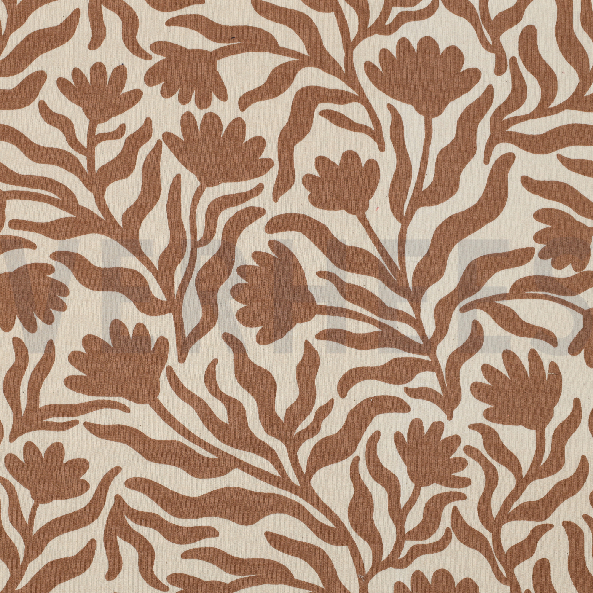 SWEAT NATUREL FLEURS CARAMEL (high resolution)