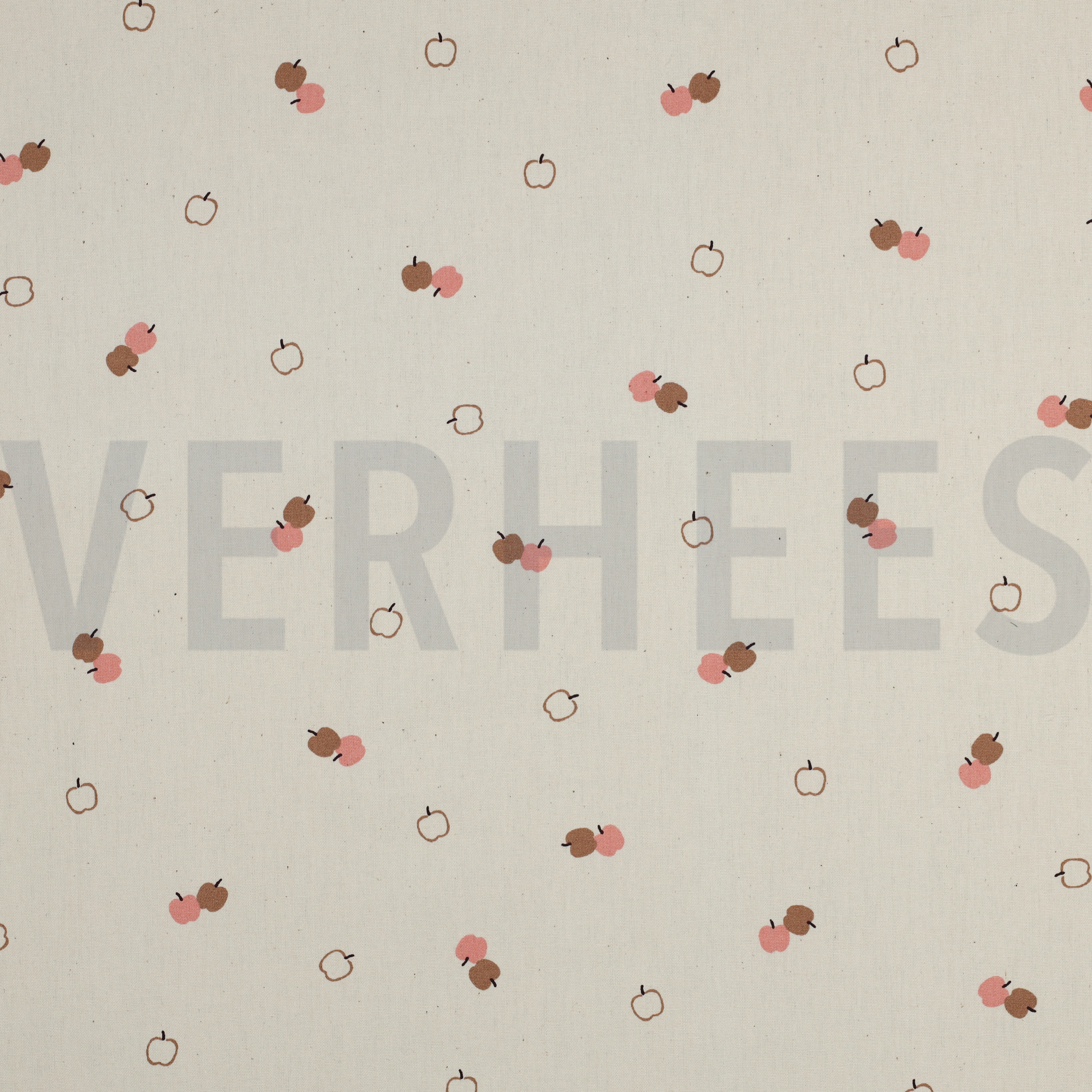 BAUMWOLLE POPELINE GOTS NATURAL ÄPFEL NATUR (high resolution)