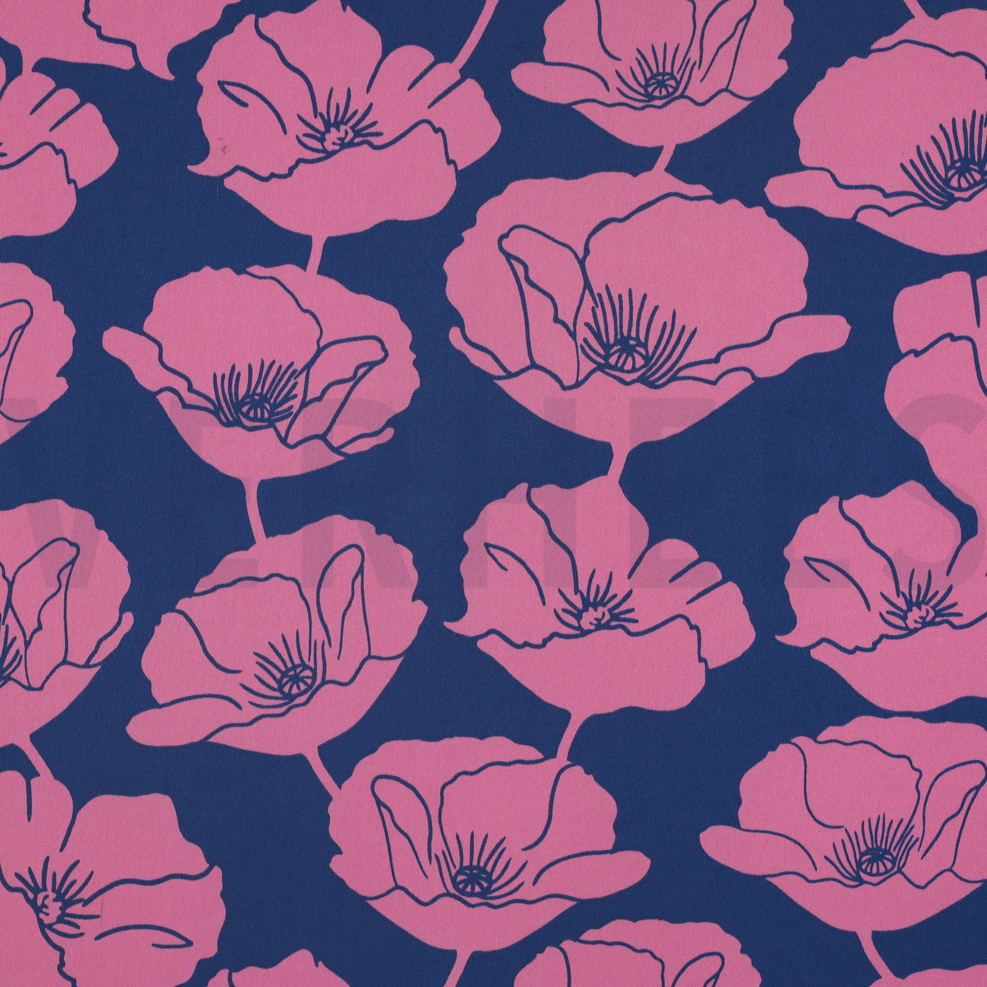 ROYAL MICRO SATIN FLOWERS COBALT (high resolution)