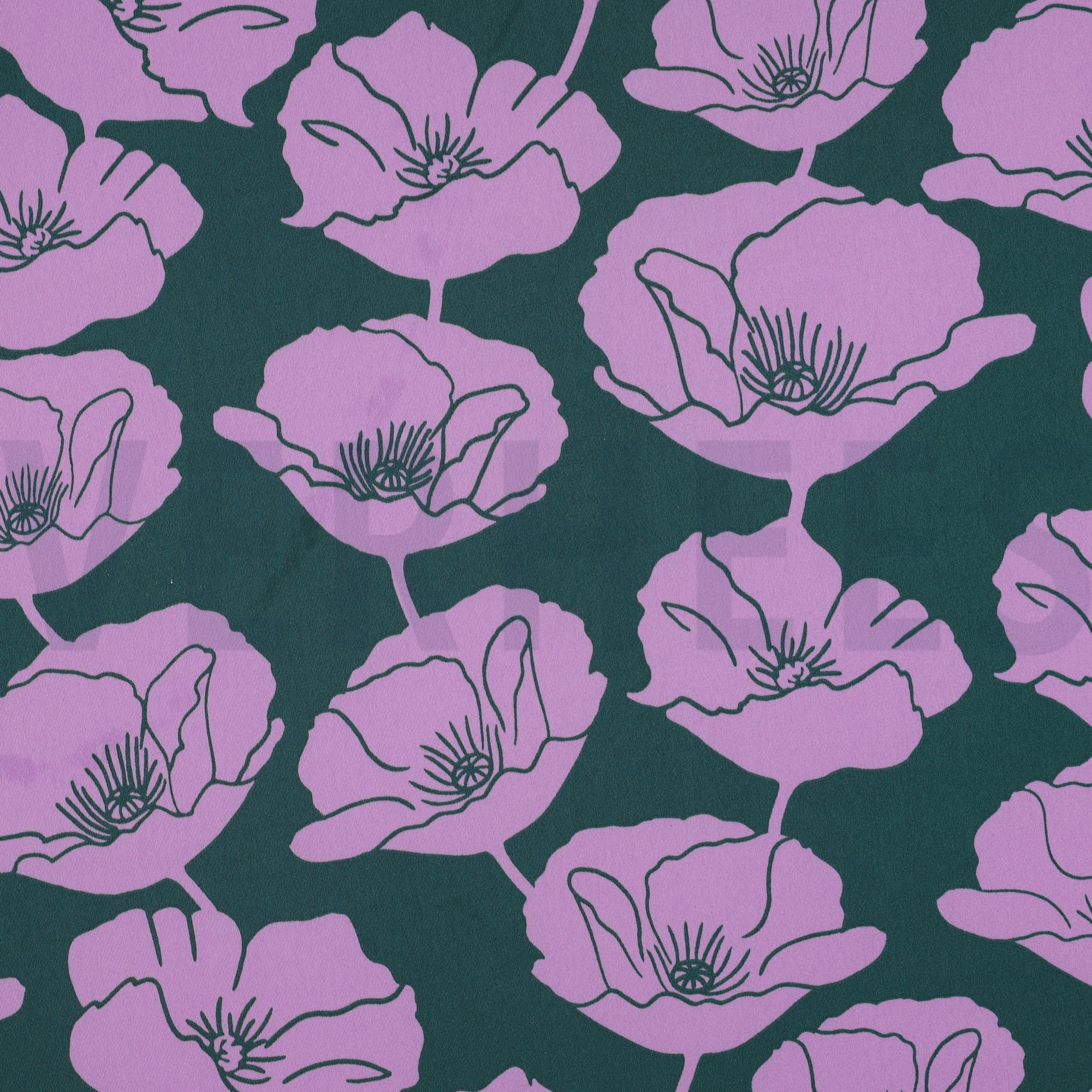 ROYAL MICRO SATIN FLOWERS DARK GREEN (high resolution)