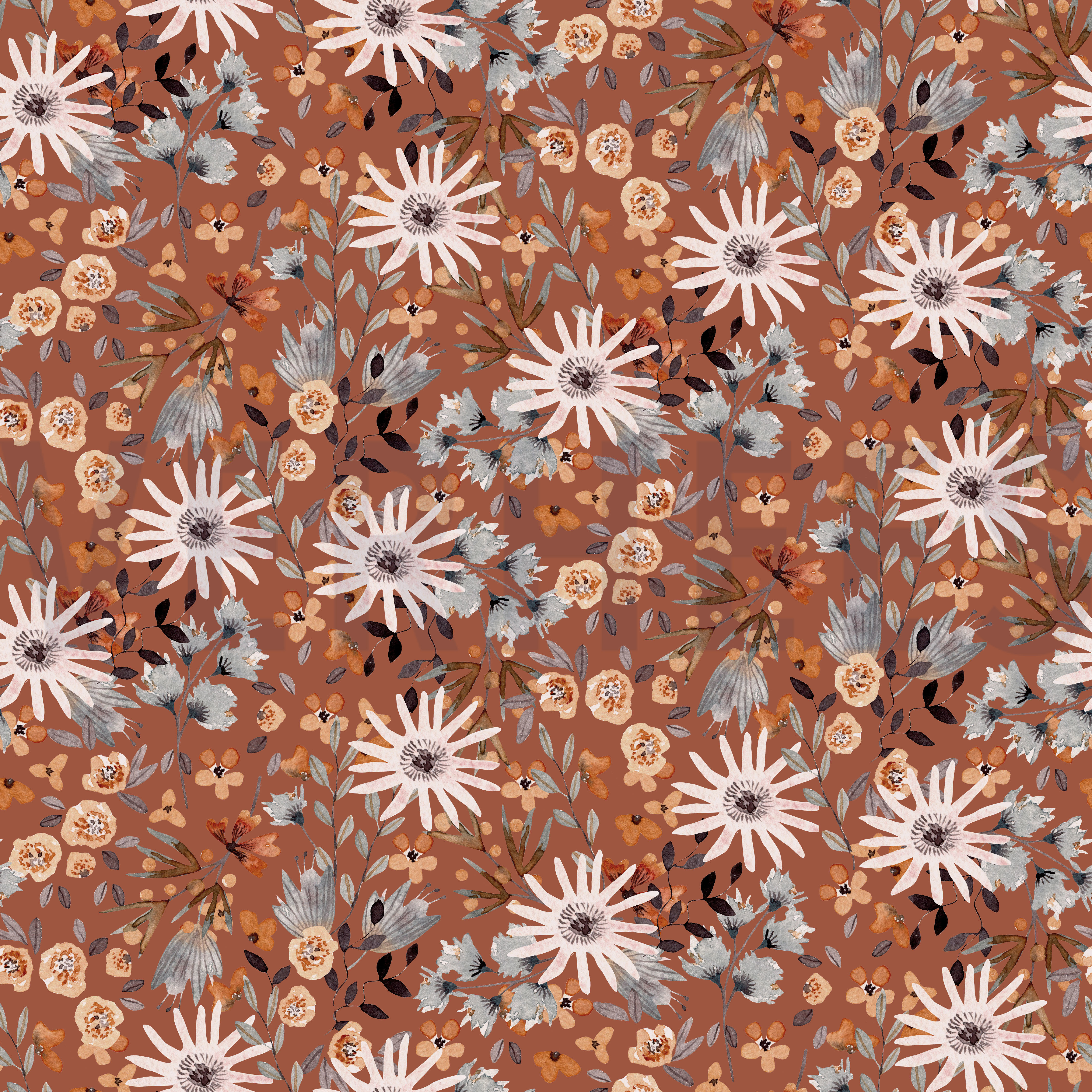 SWEAT DIGITAL FLOWERS TERRACOTTA (high resolution)
