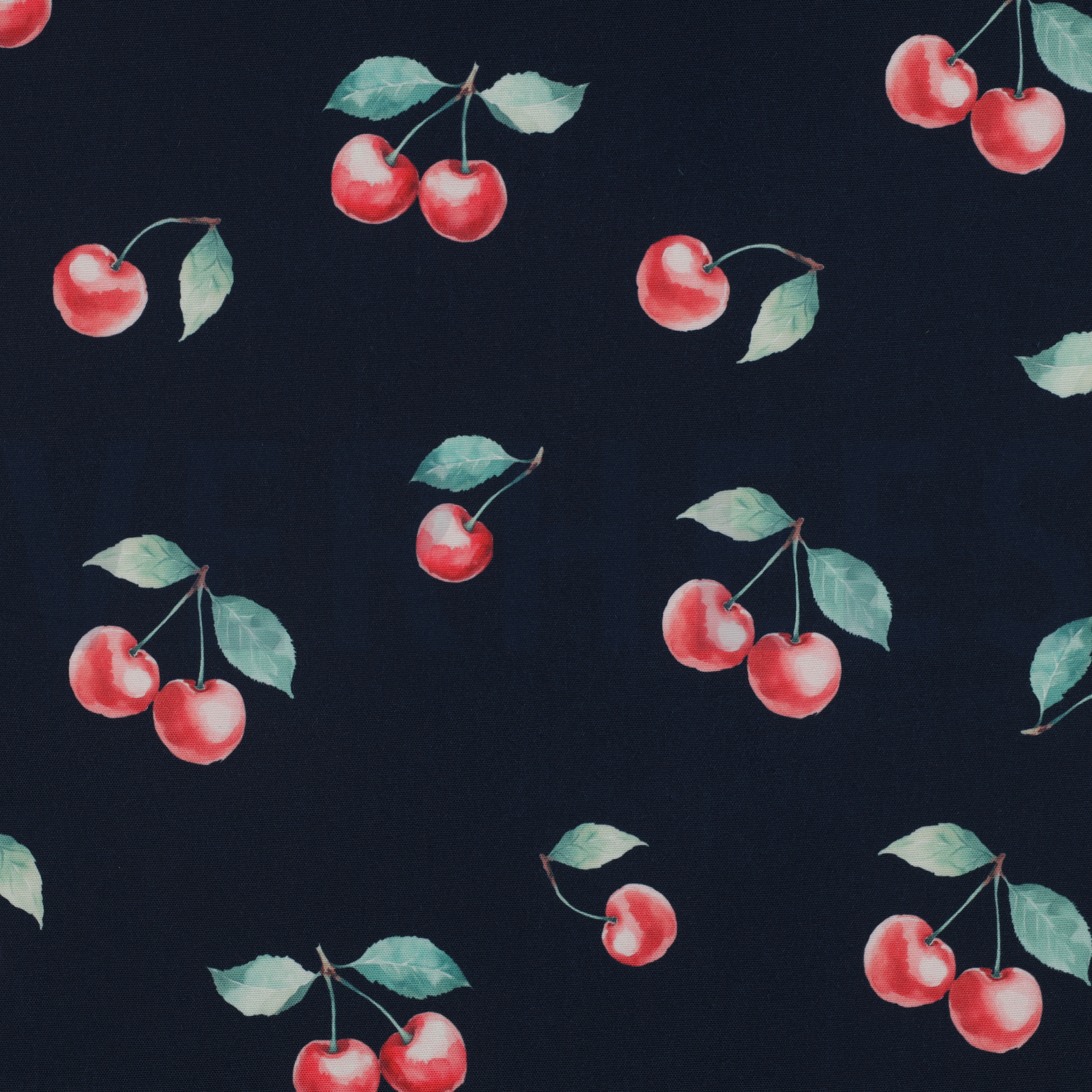 TABLECLOTH DIGITAL WATER REPELLENT CHERRIES NAVY (high resolution)