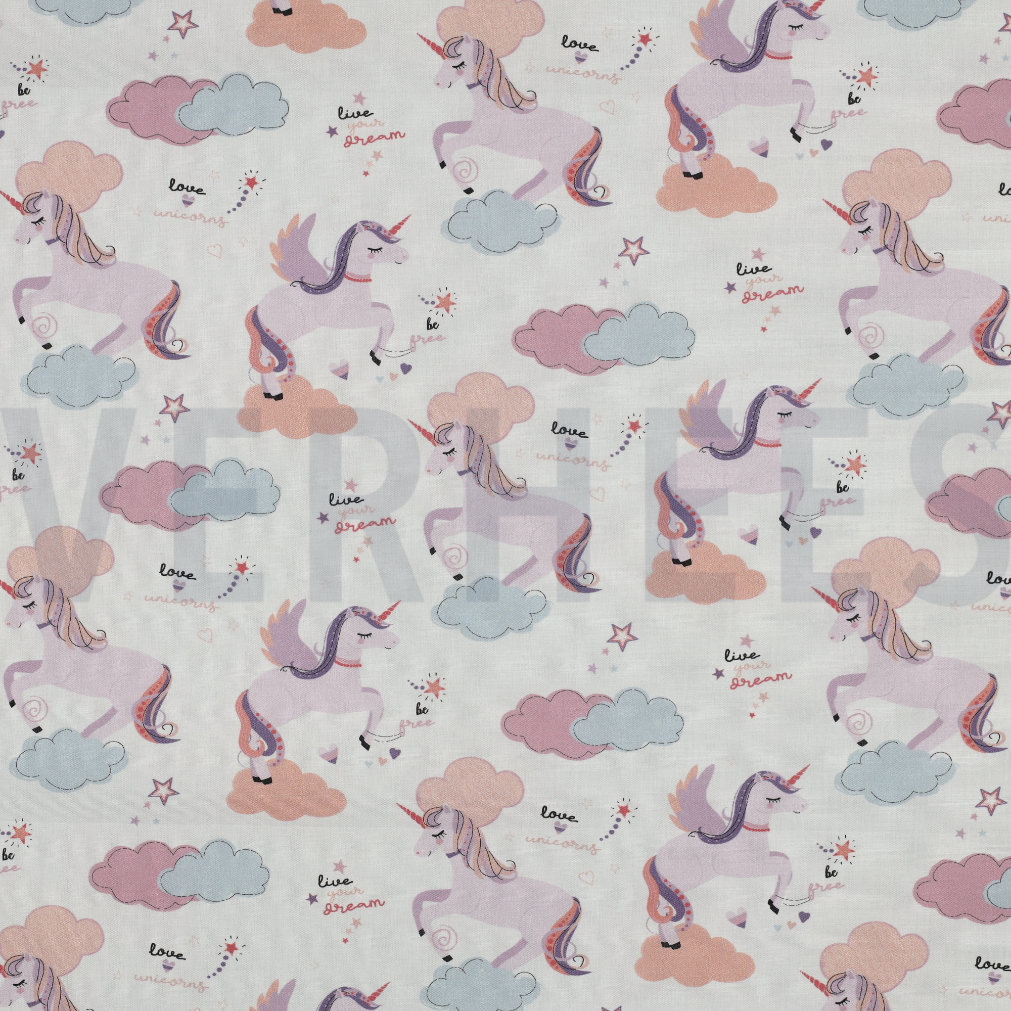 KATOENEN POPLIN EENHOORNS WIT (high resolution)