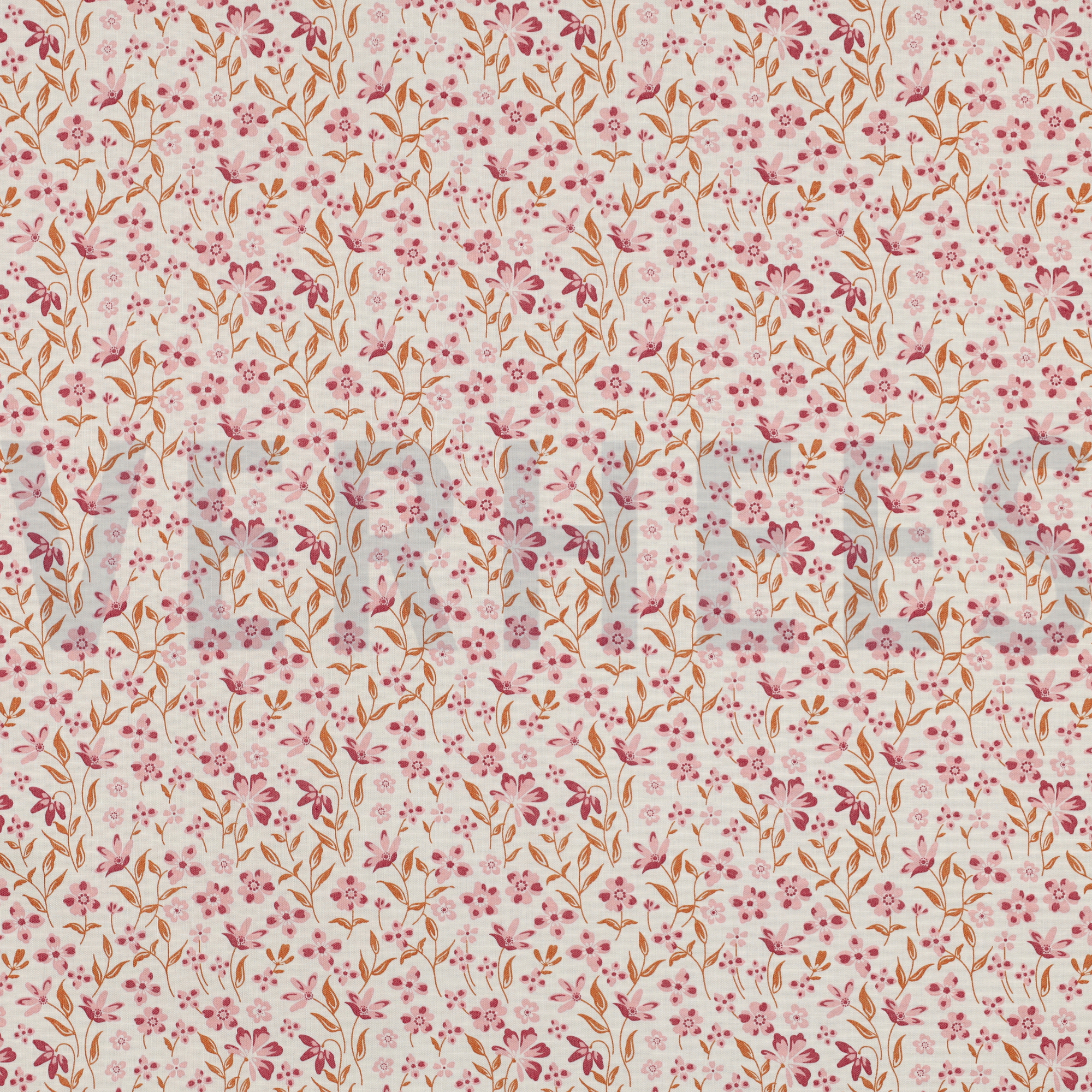 BAUMWOLLE POPELINE BLUMEN ROSA (high resolution)