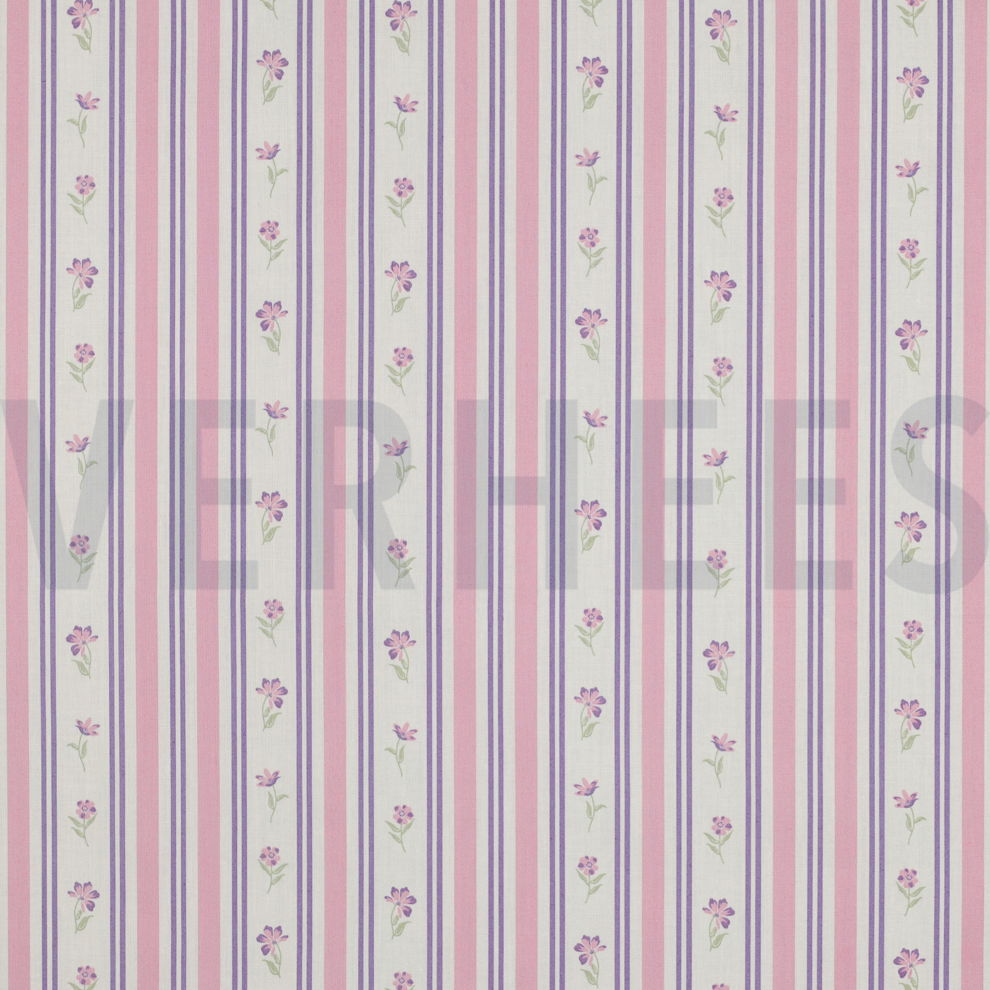 BAUMWOLLE POPELINE BLUMEN LILA/VIOLETT (high resolution)