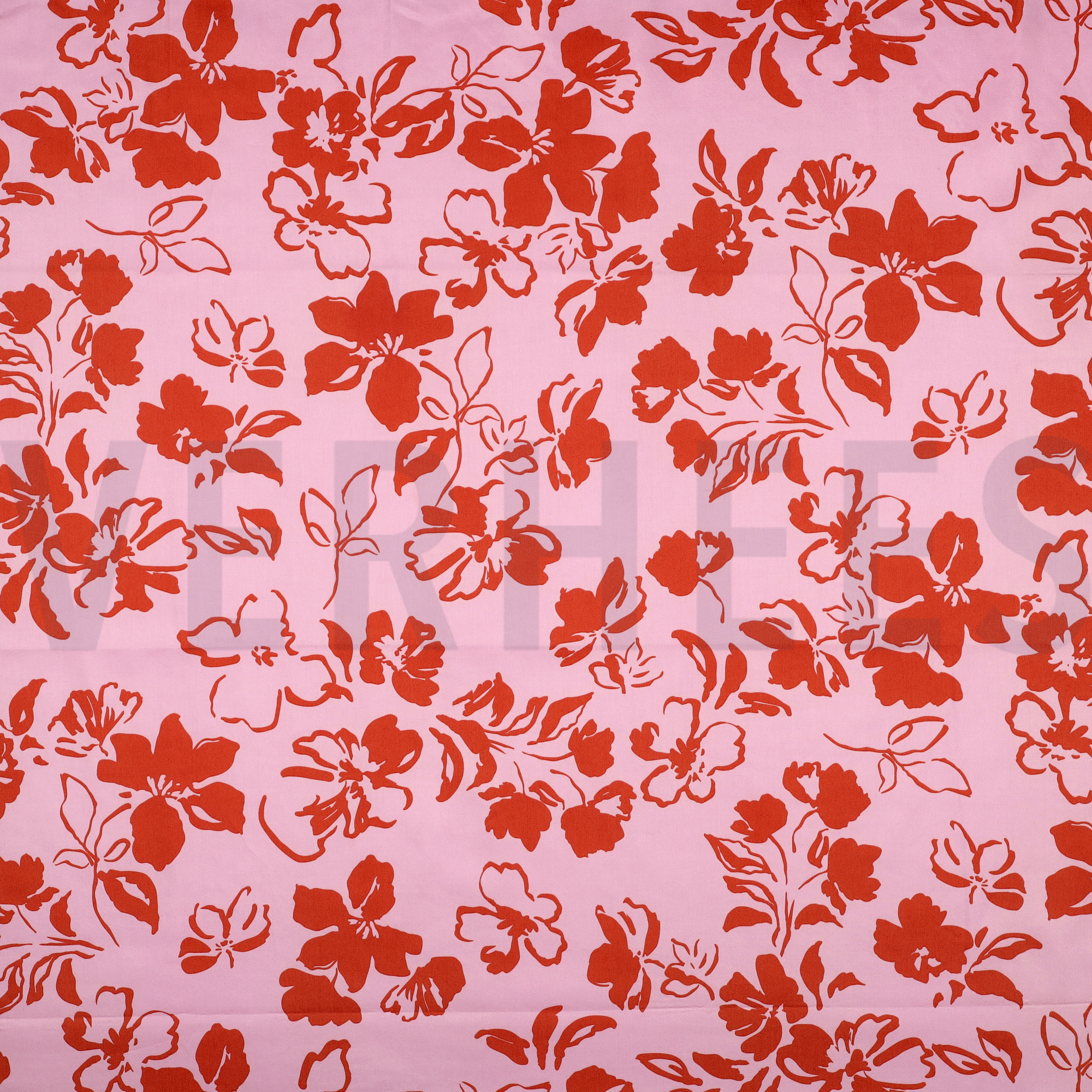 COTON SATIN FLEURS ROSE CLAIR (high resolution)