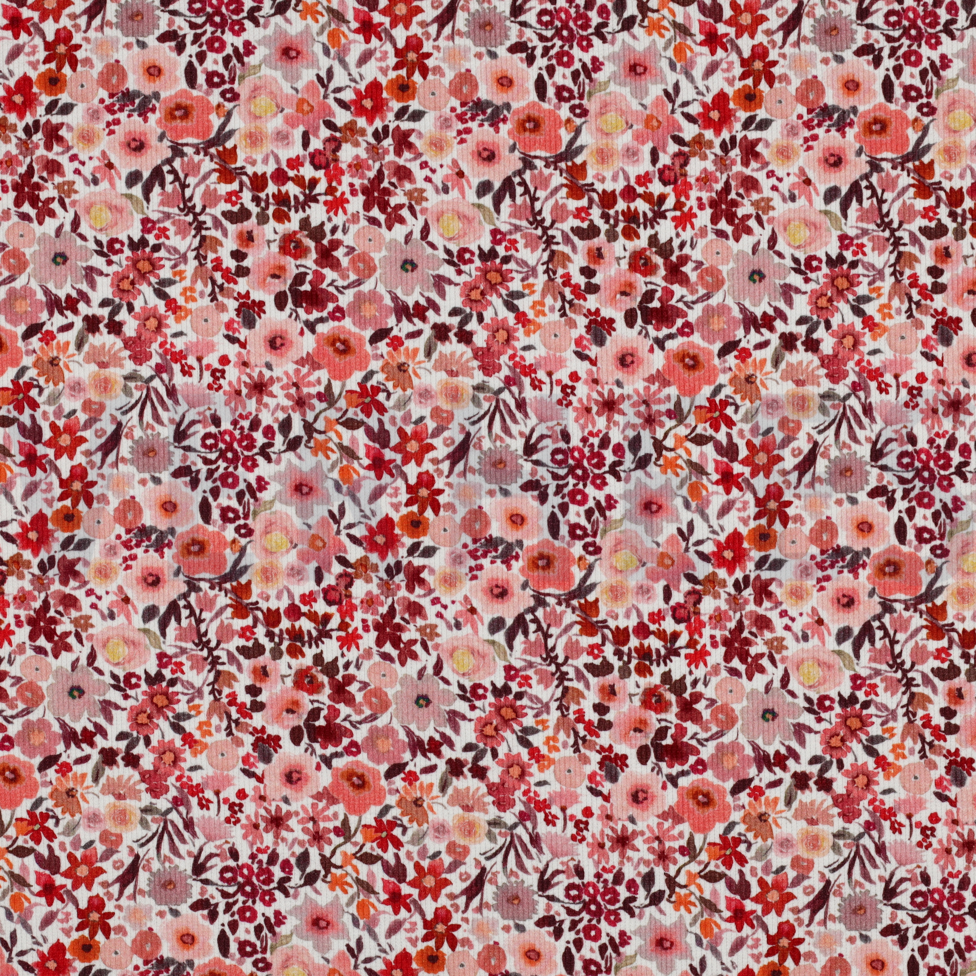 RIB JERSEY DIGITAL FLOWERS PEACH (high resolution)