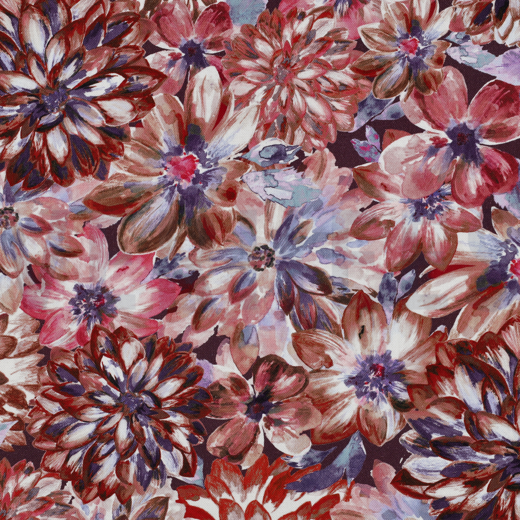 TOILE DÉCORATION FLEURS ORANGE (high resolution)