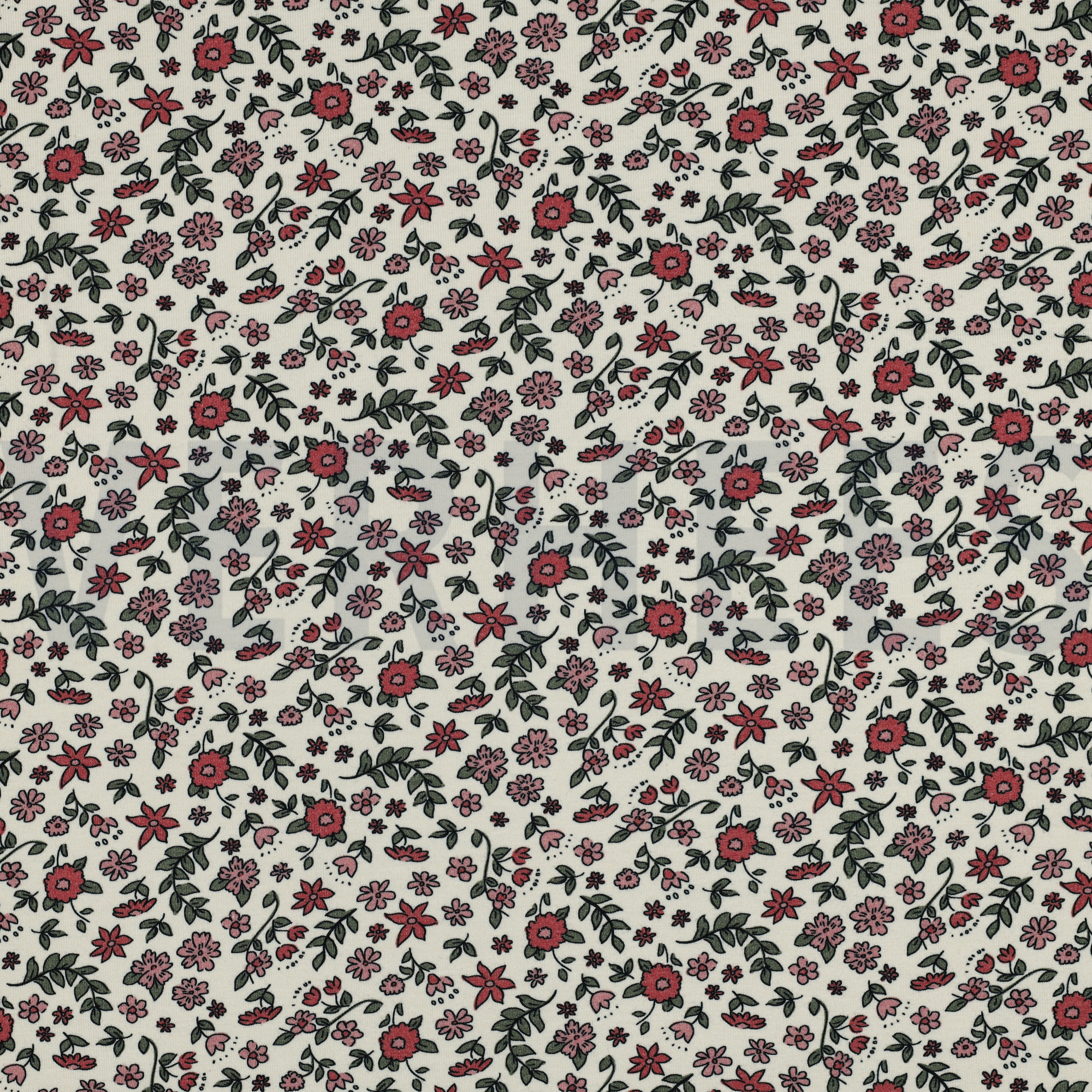 JERSEY GOTS NATURAL BLUMEN NATUR/BEIGE (high resolution)