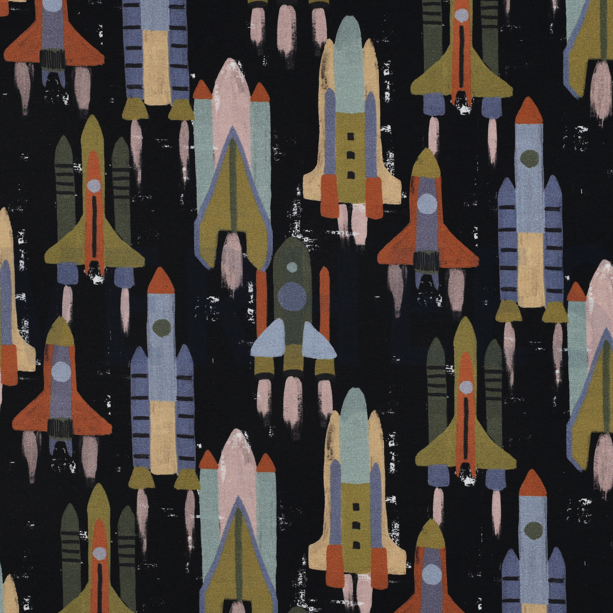 FRENCH TERRY DIGITAL FUSÉES NOIR (high resolution)