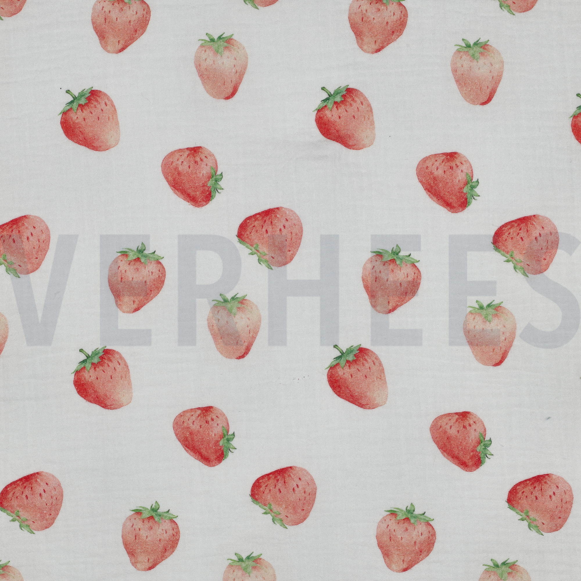 MUSSELIN DIGITAL ERDBEEREN WEISS (high resolution)