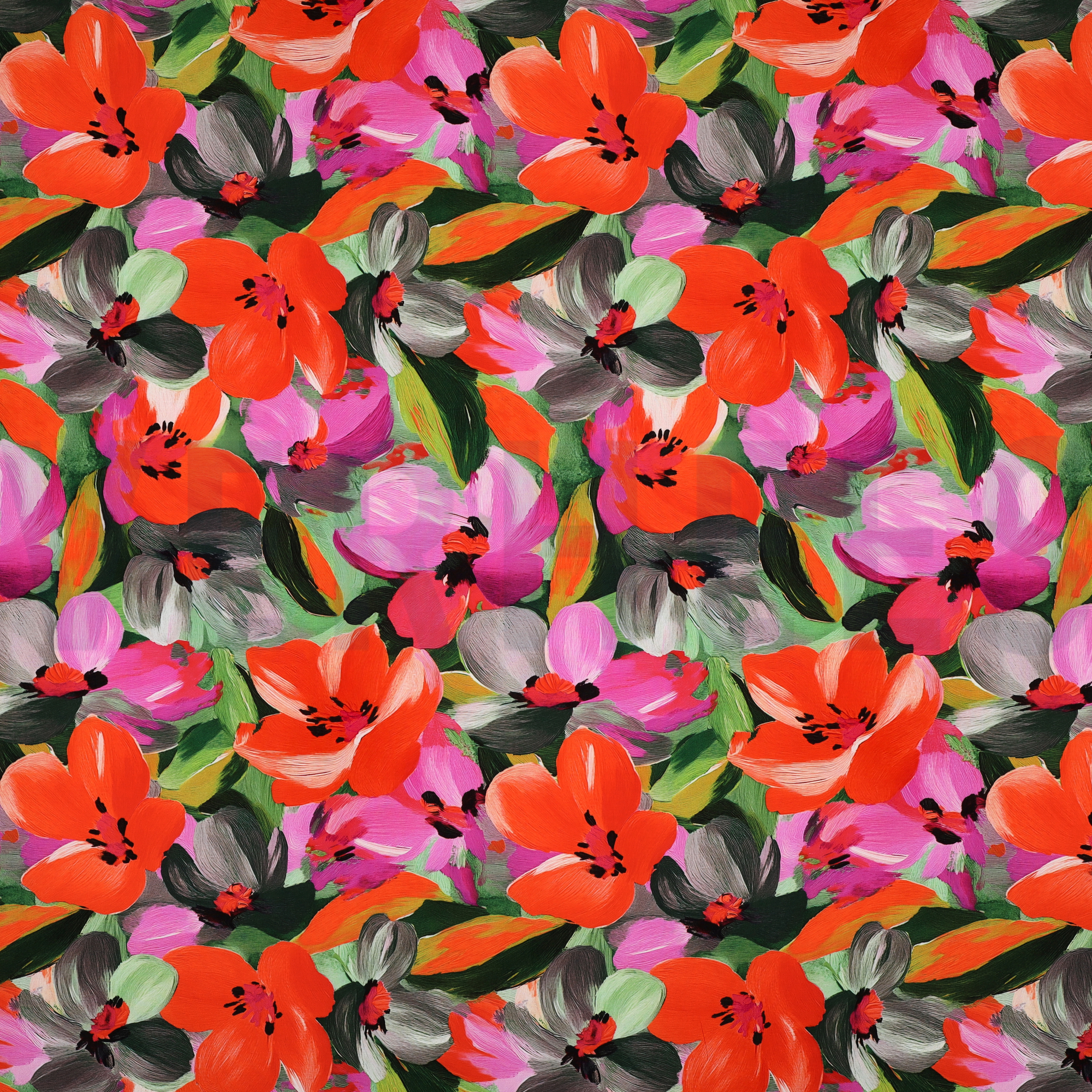 LENZING™ ECOVERO™ DIGITAL FLEURS MULTICOLORE (high resolution)