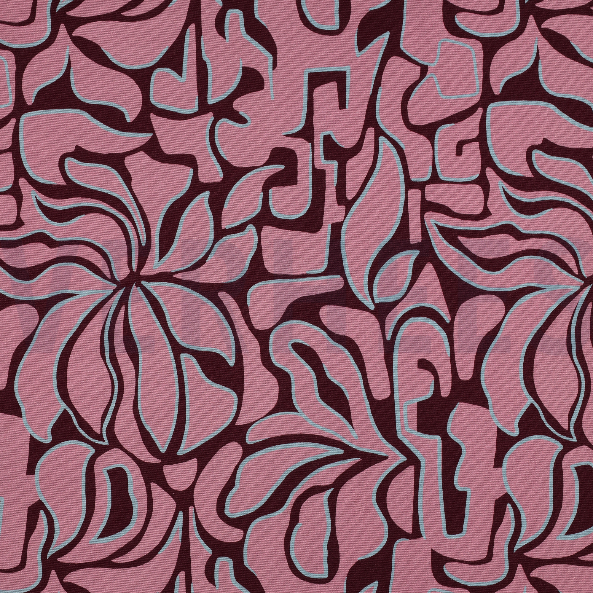 VISKOSE ROSELLA STRETCH ABSTRACT BORDEAUXROT (high resolution)