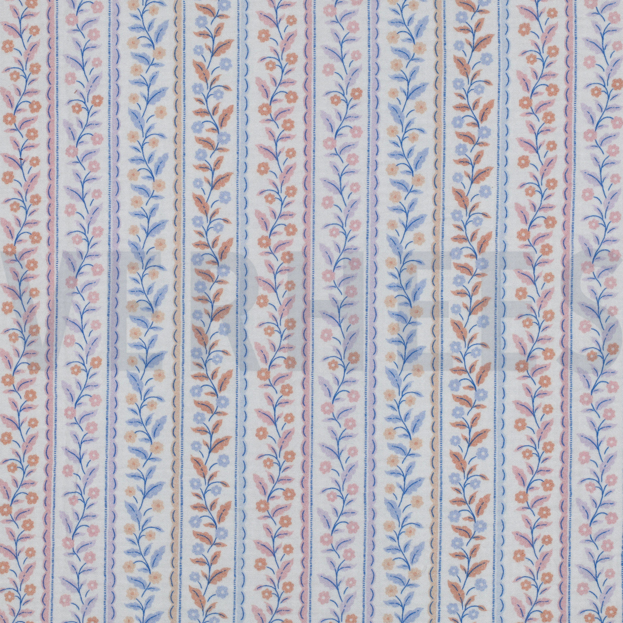 MUSSELIN GOTS DIGITAL BLÄTTER WEISS (high resolution)