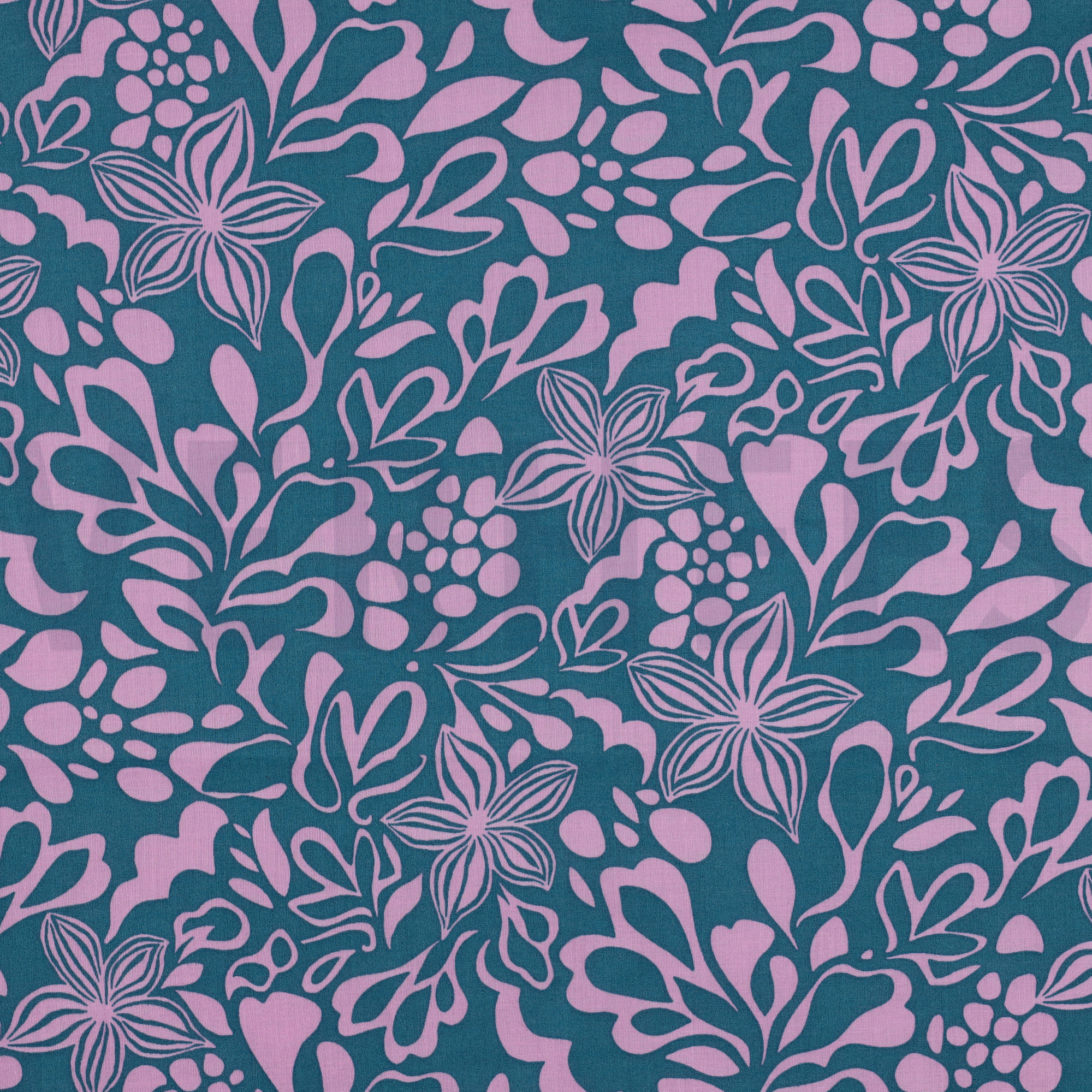 BAUMWOLLE VOILE BLUMEN PETROL (high resolution)