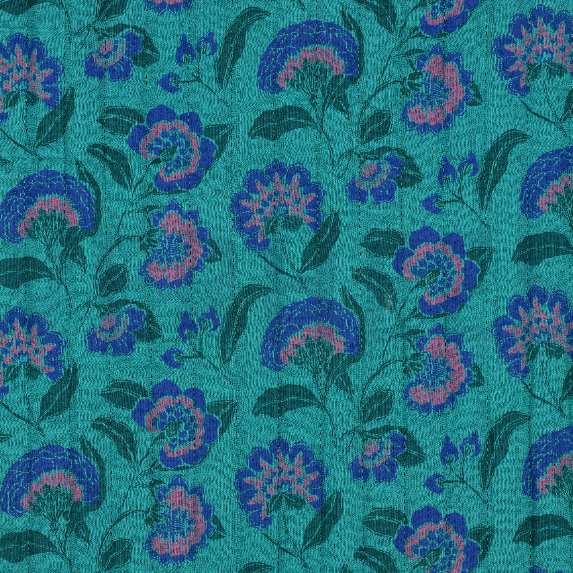 MUSSELIN GESTEPPT BLUMEN PETROL (high resolution)