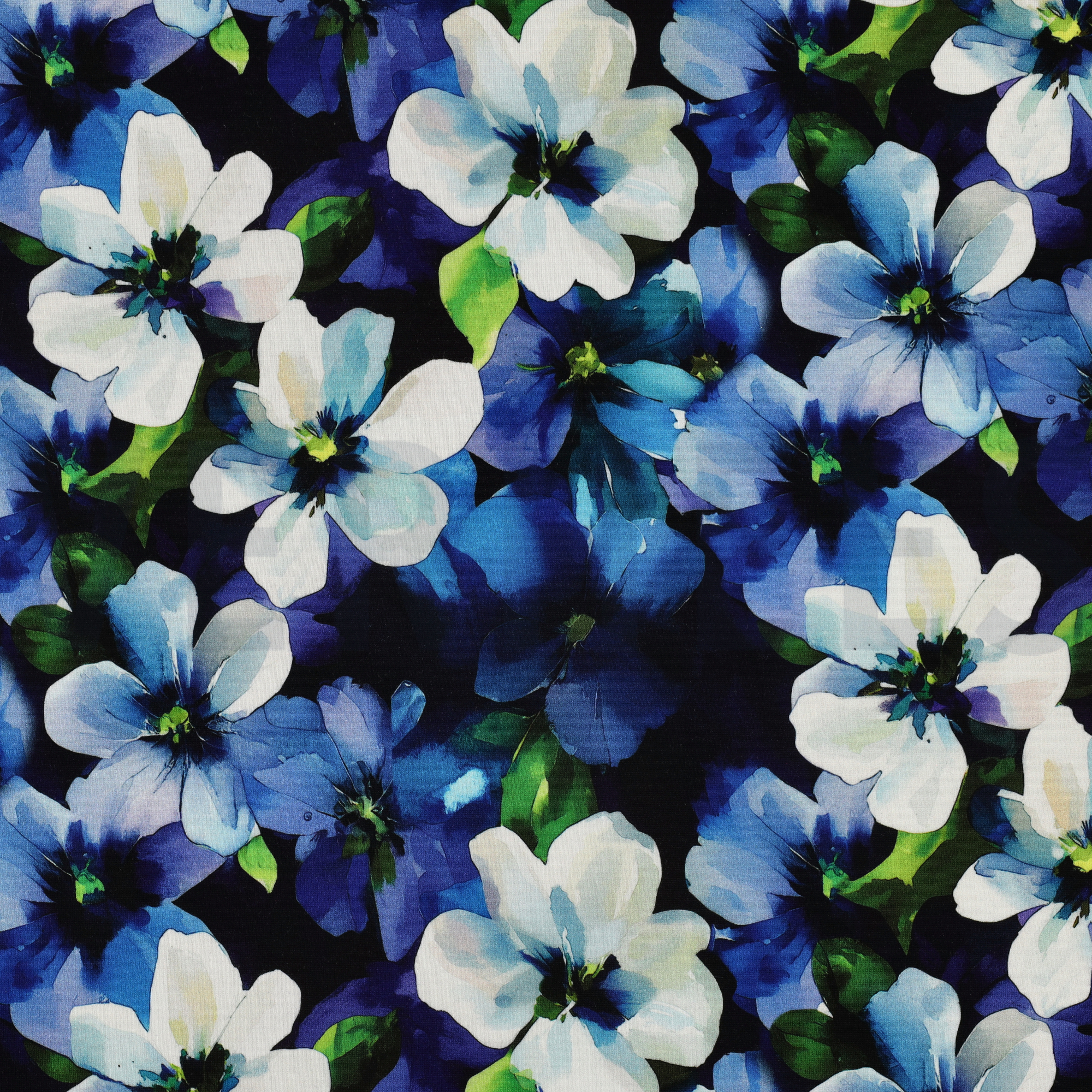 PUNTA DI ROMA DIGITAL BLUMEN SCHWARZ (high resolution)