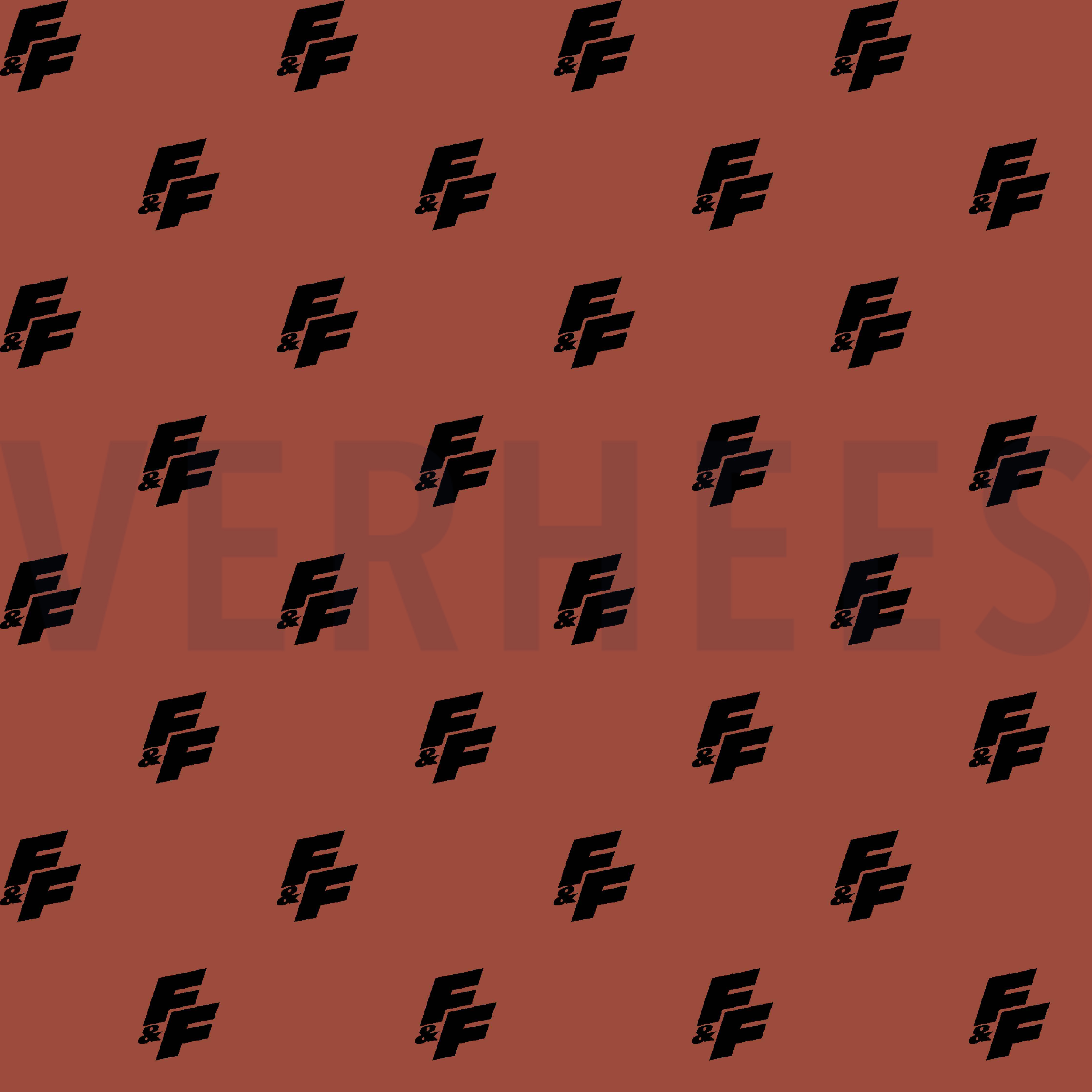 BAUMWOLLE POPELINE FAST & FURIOUS BRICK (high resolution)