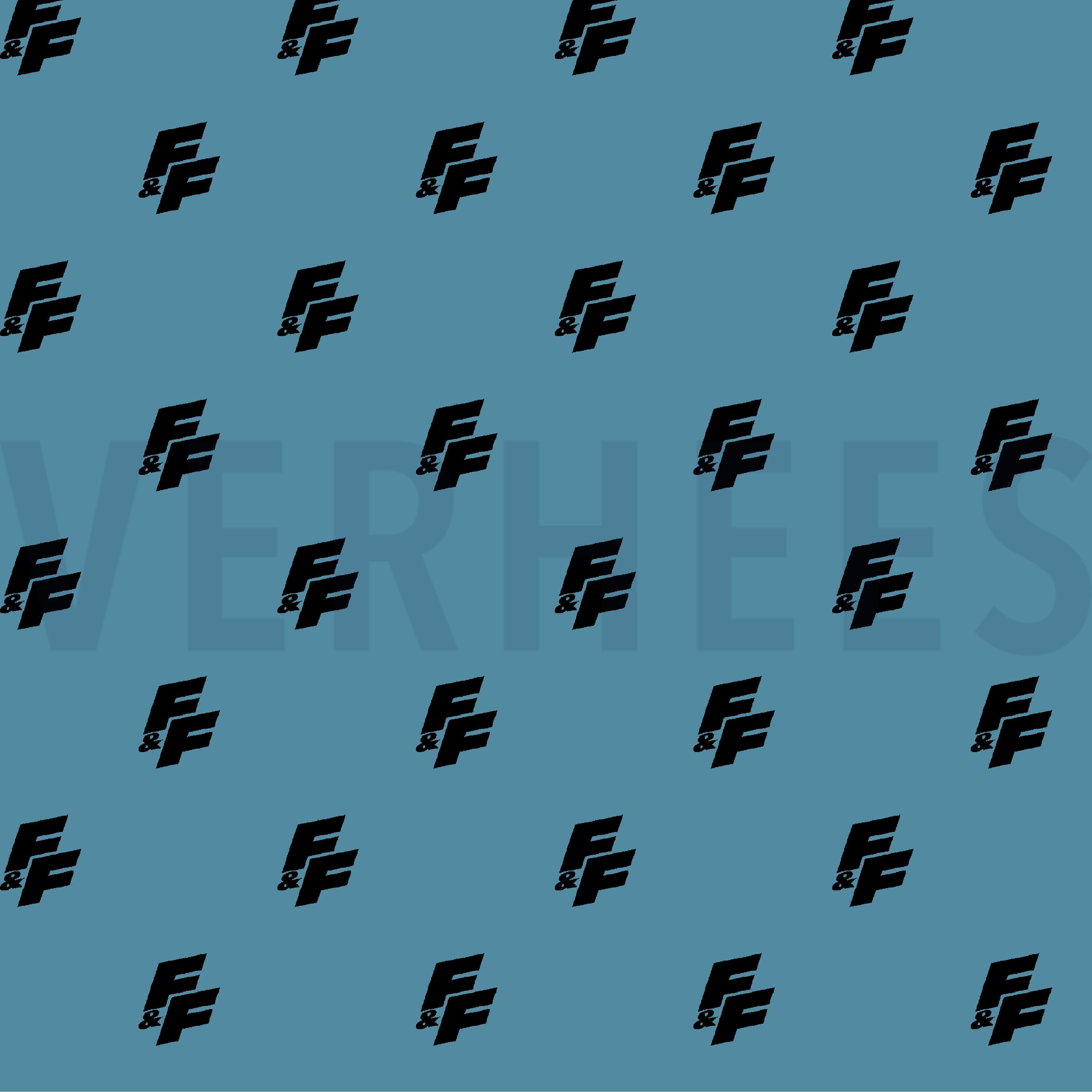 POPELINE DE COTON FAST & FURIOUS BLEU OMBRÉ (high resolution)