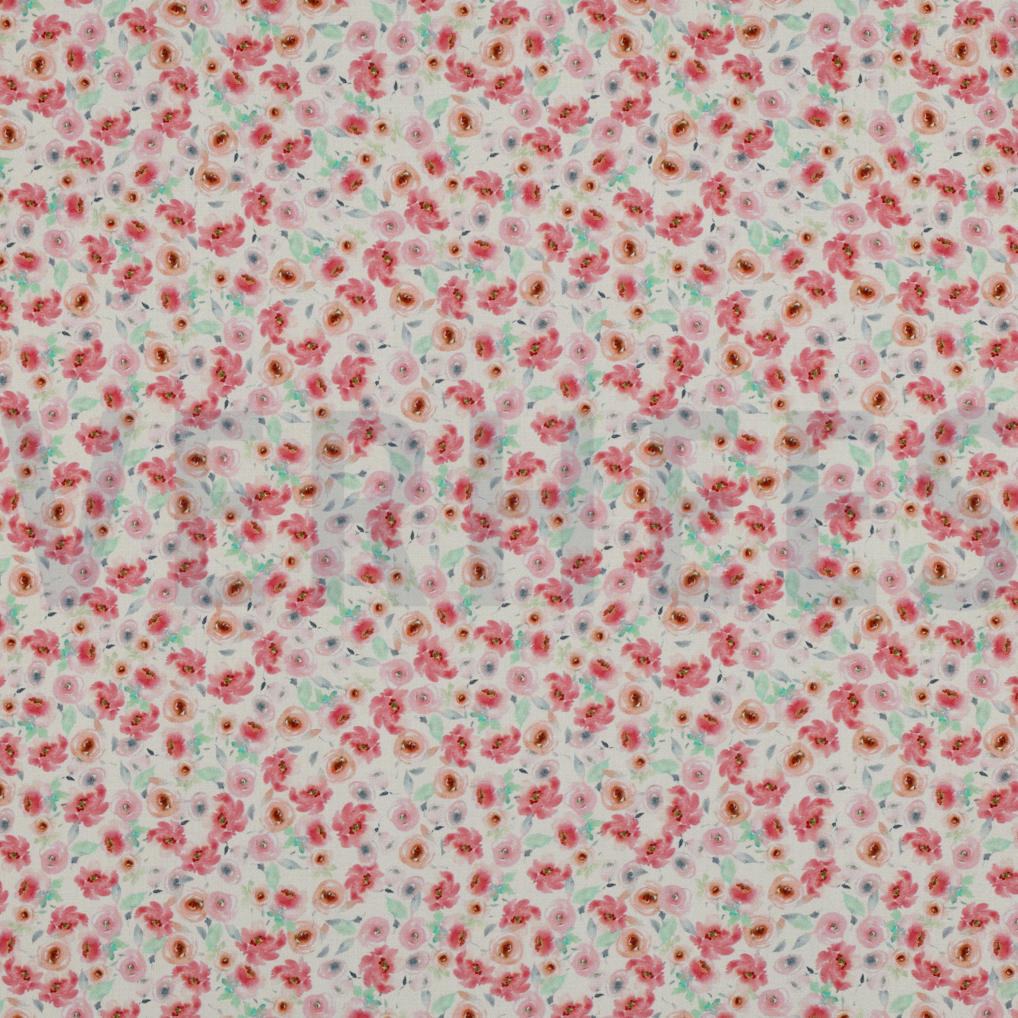 VISKOSE RADIANCE DIGITAL BLUMEN ECRU (high resolution)