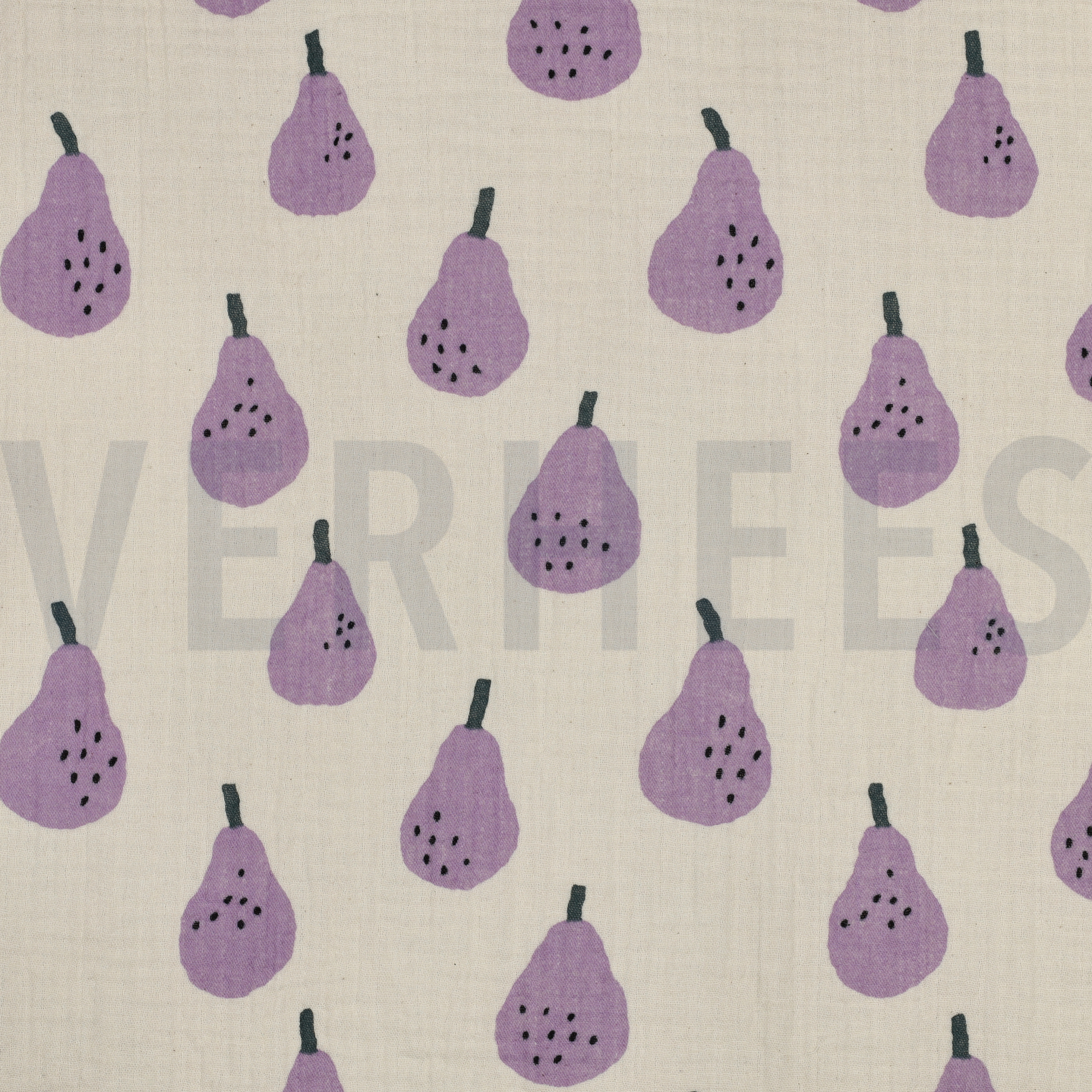 MUSSELIN GOTS BIRNEN JENNIFER BOURON NATUR/LAVENDEL (high resolution)