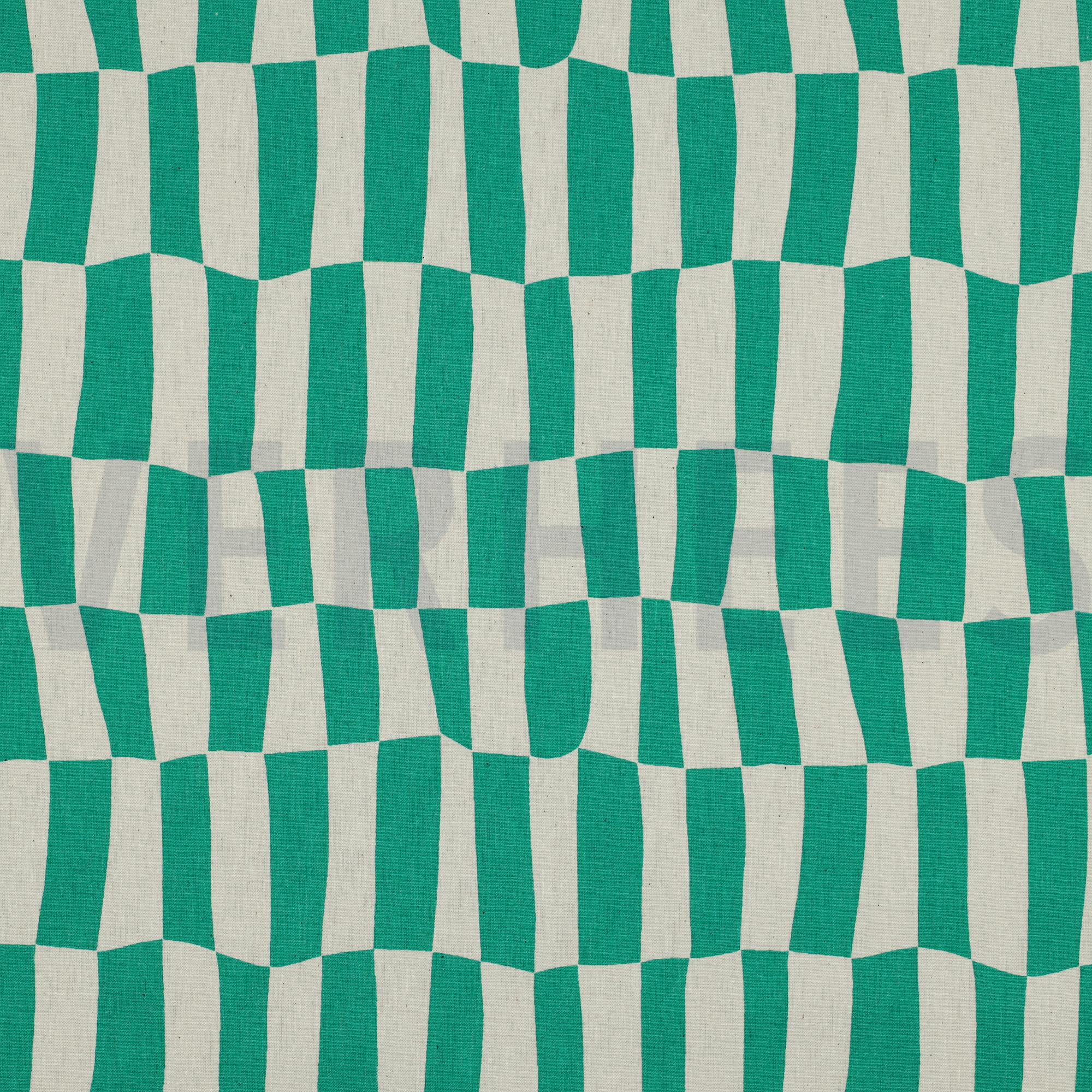 KATOENEN POPLIN GOTS RUITEN JENNIFER BOURON NATUREL/GROEN (high resolution)