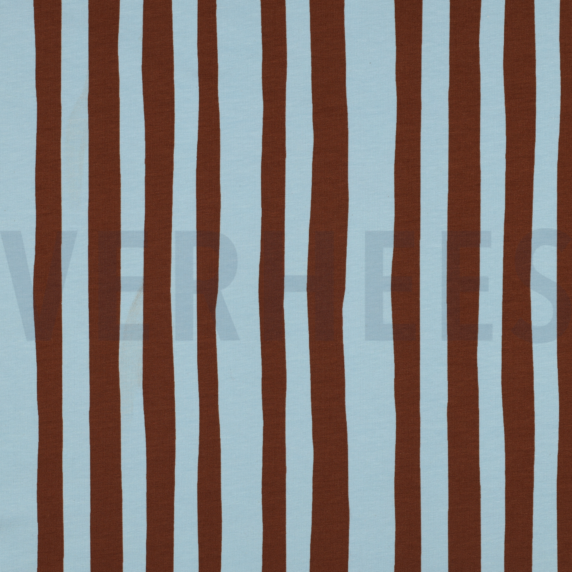 FRENCH TERRY GOTS STREIFEN JENNIFER BOURON HELLBLAU/BRAUN (high resolution)