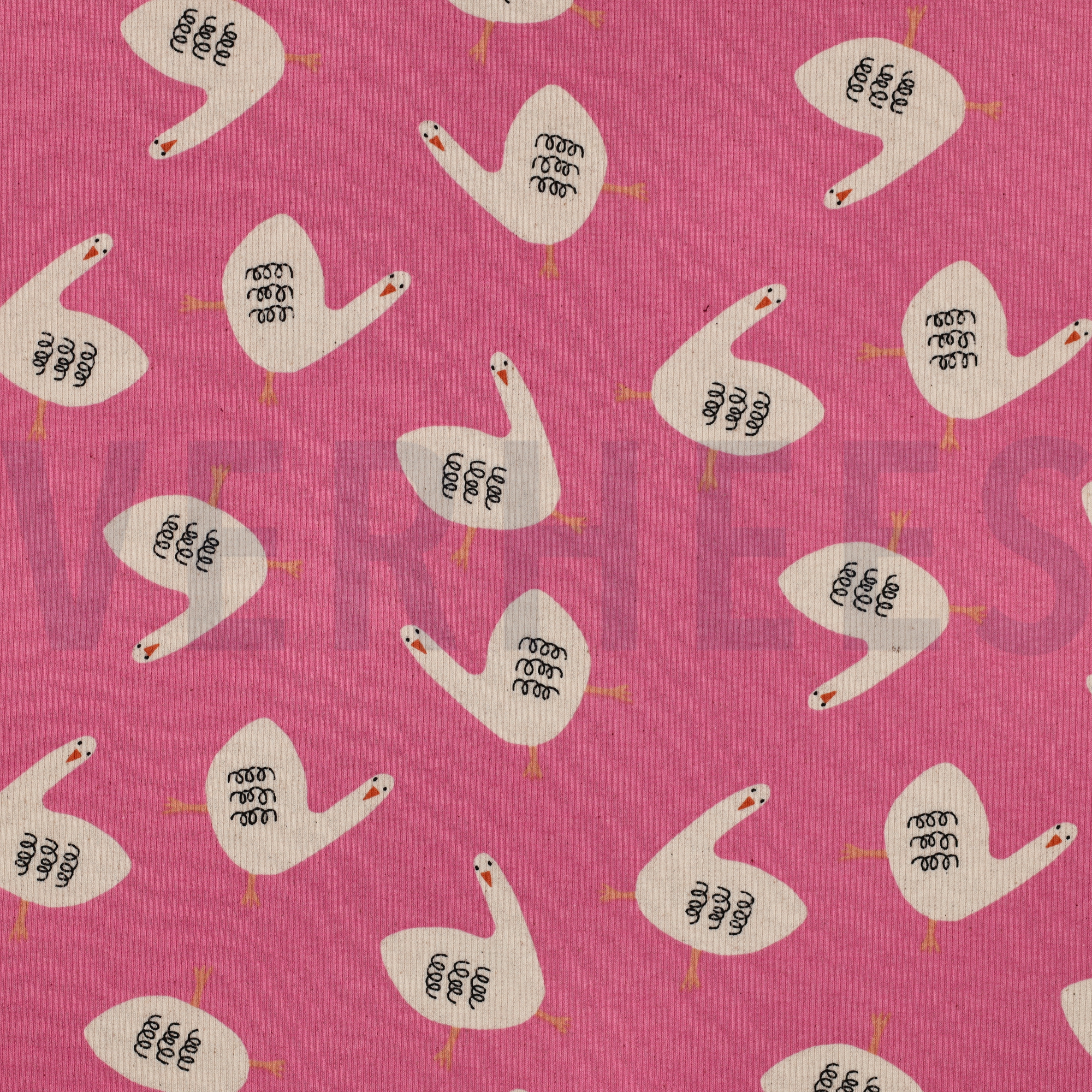 RIPPJERSEY GOTS GÄNSE JENNIFER BOURON FUCHSIA (high resolution)