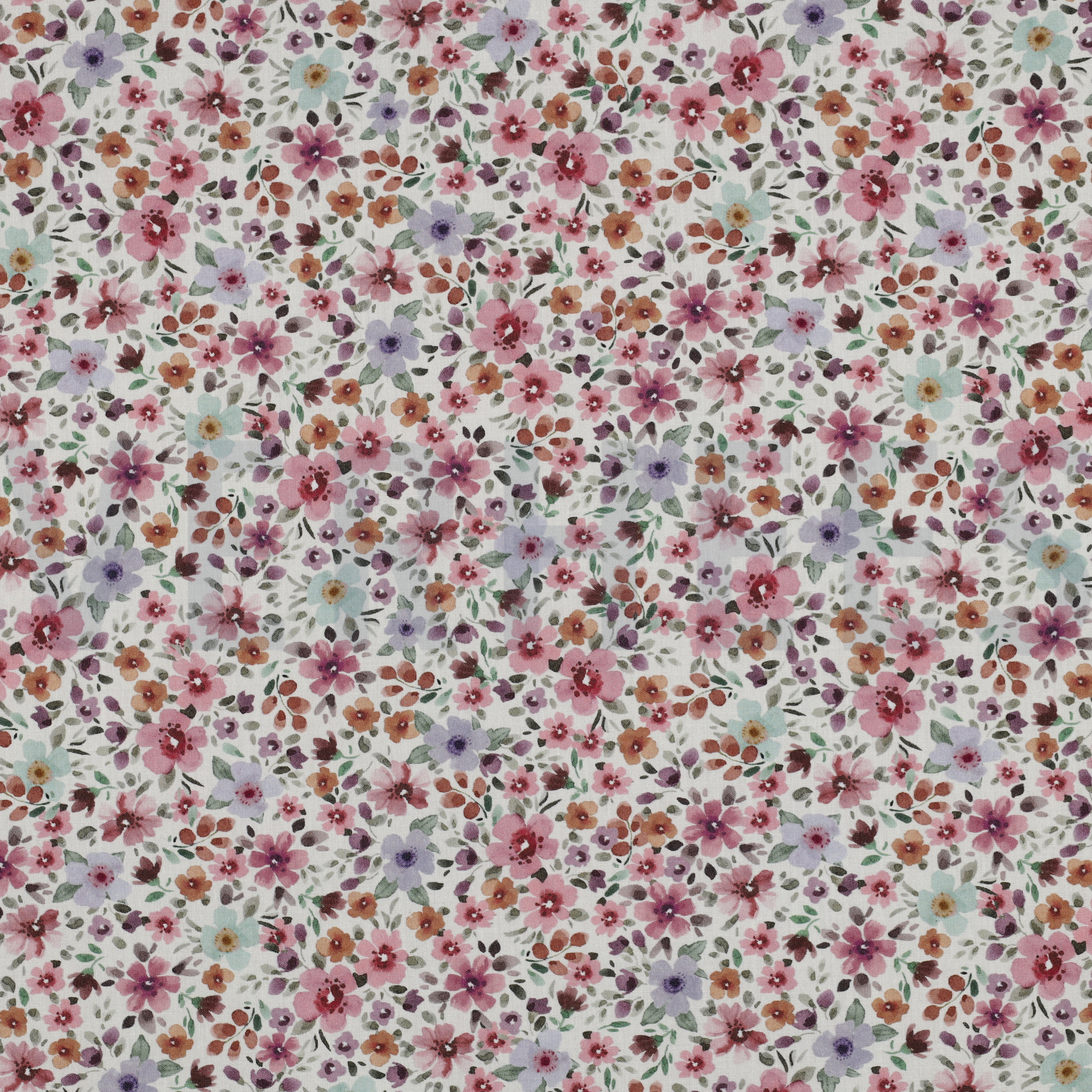 FEIN GEWEBTE BAUMWOLLPOPELINE DIGITAL BLUMEN WEISS (high resolution)