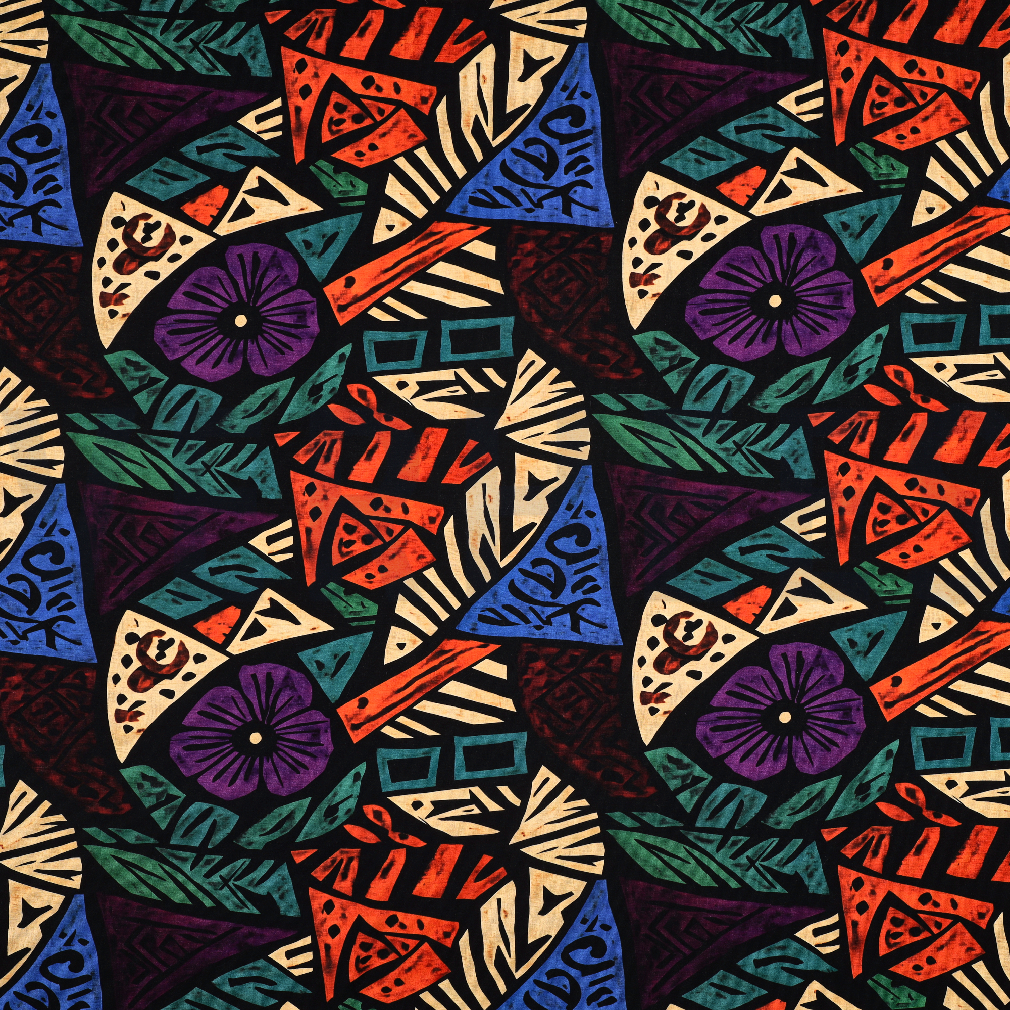 VISKOSE JERSEY DIGITAL ABSTRACT SCHWARZ (high resolution)