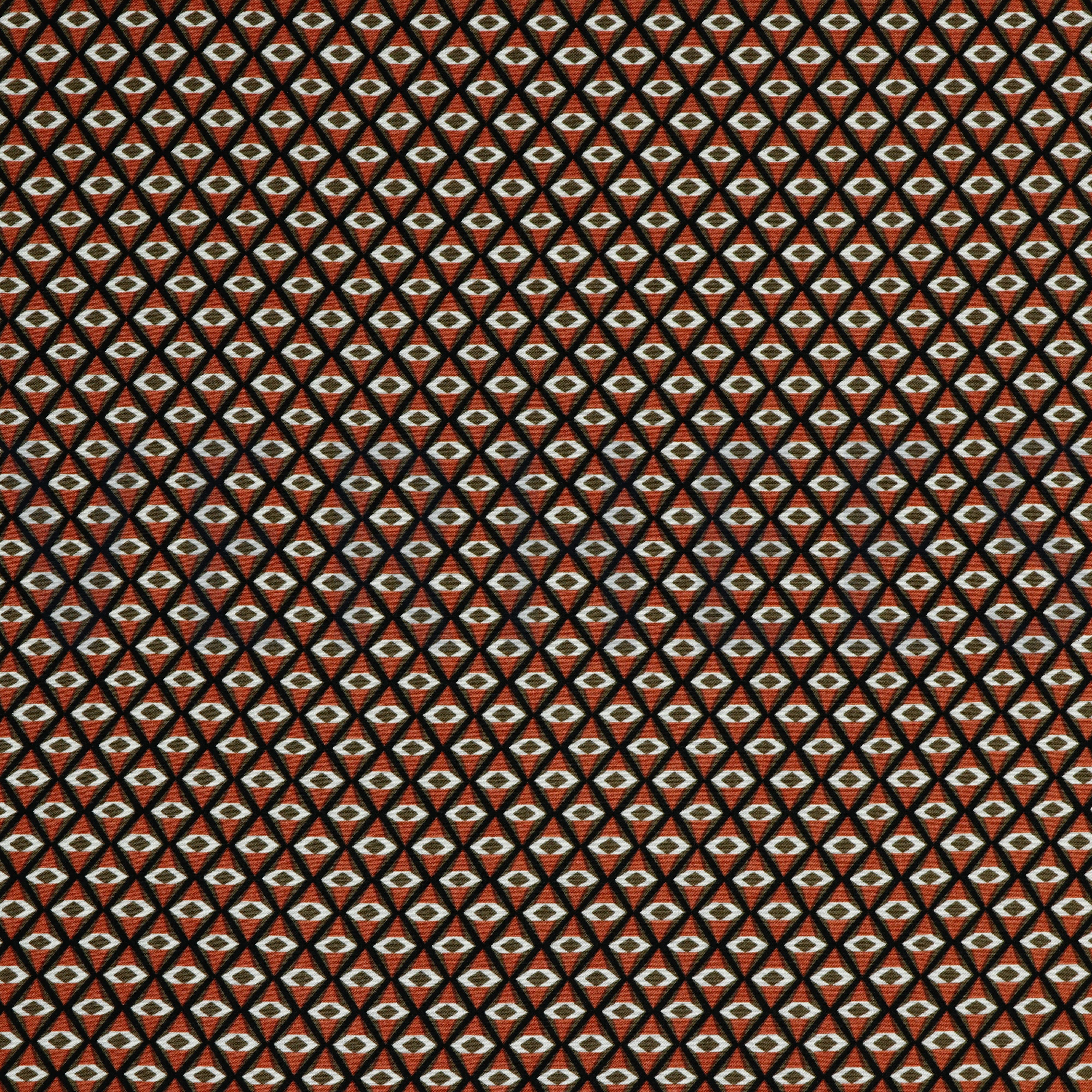 VISCOSE RADIANCE GÉOMÉTRIQUE ROUGE BRIQUE (high resolution)