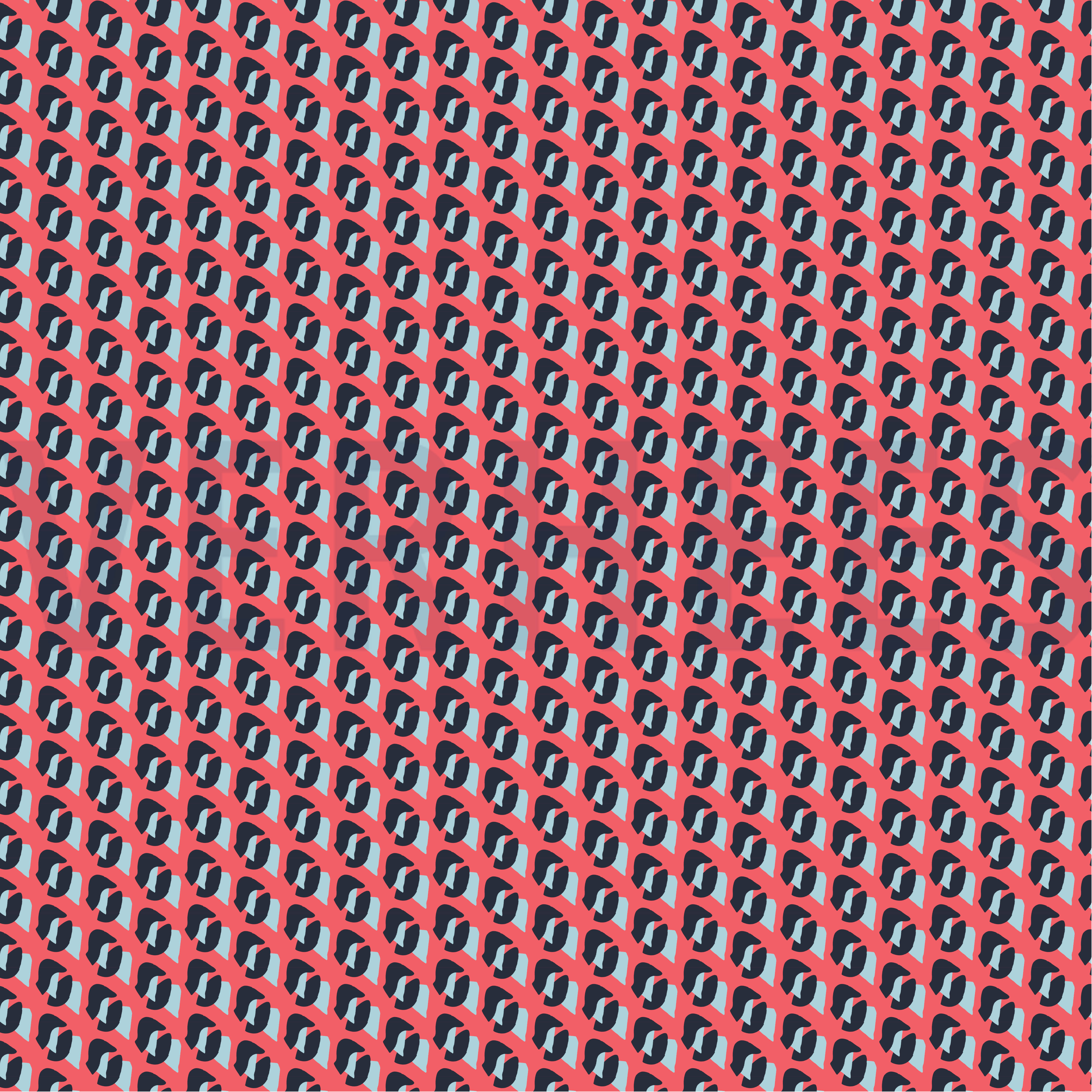 POPELINE DE COTON GRAPHIC POIS CORAIL CHAUD (high resolution)