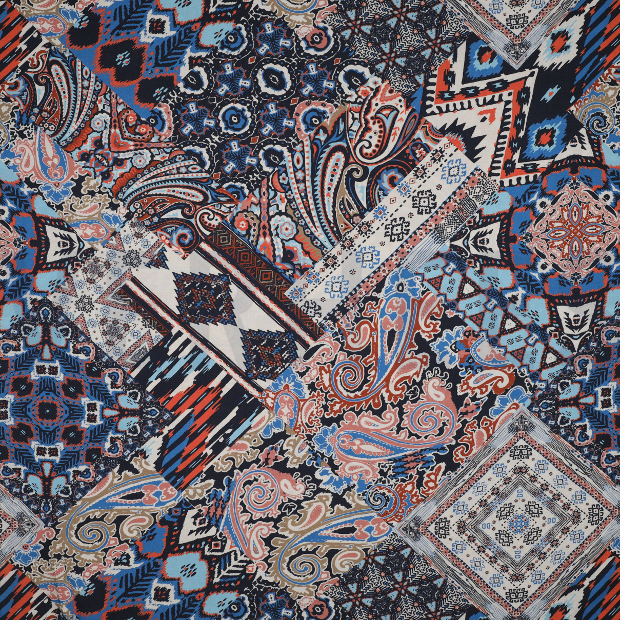 VISCOSE RADIANCE DIGITAL ETHNIC PATCH ECRU (high resolution)