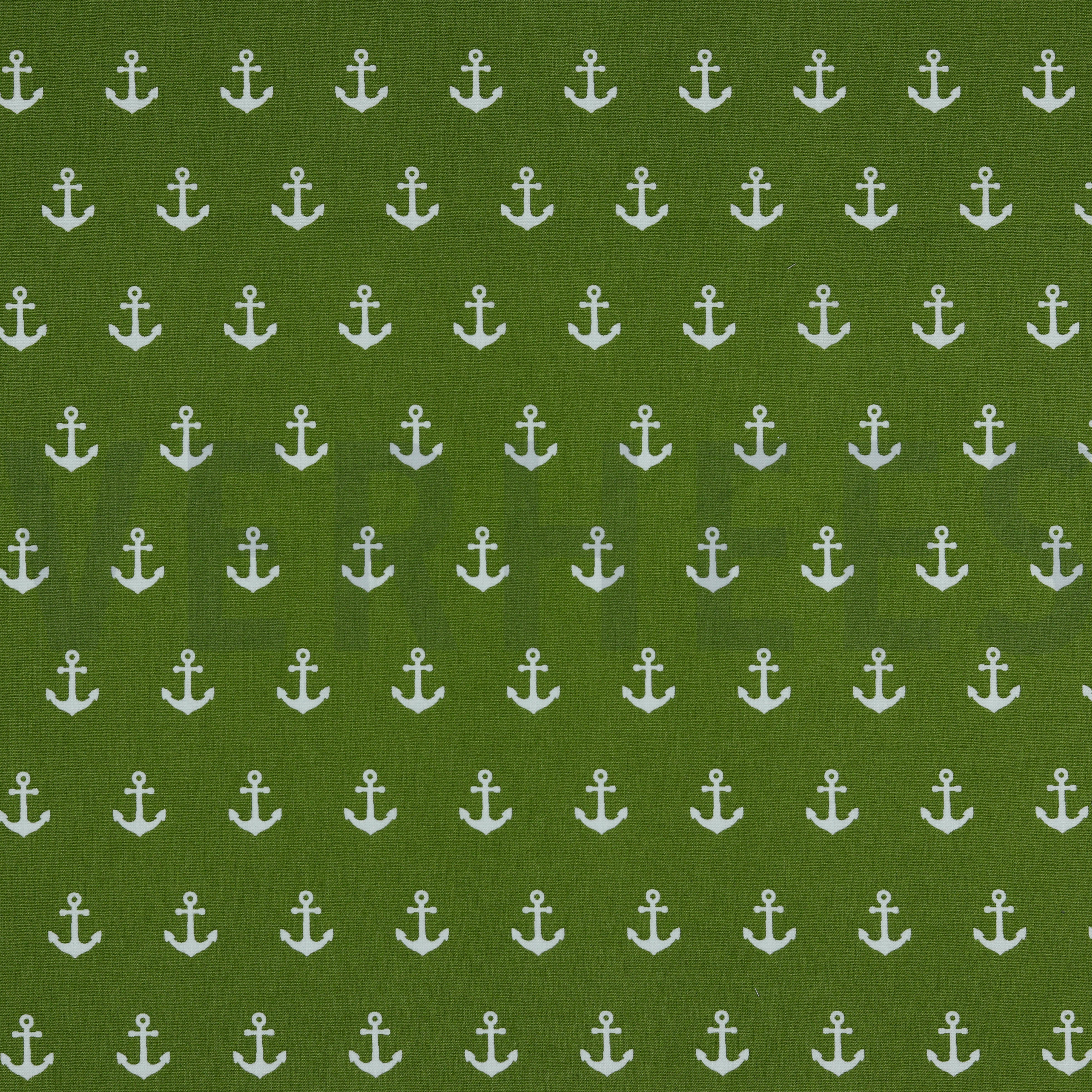 KATOENEN POPLIN ANKERS GROEN (high resolution)