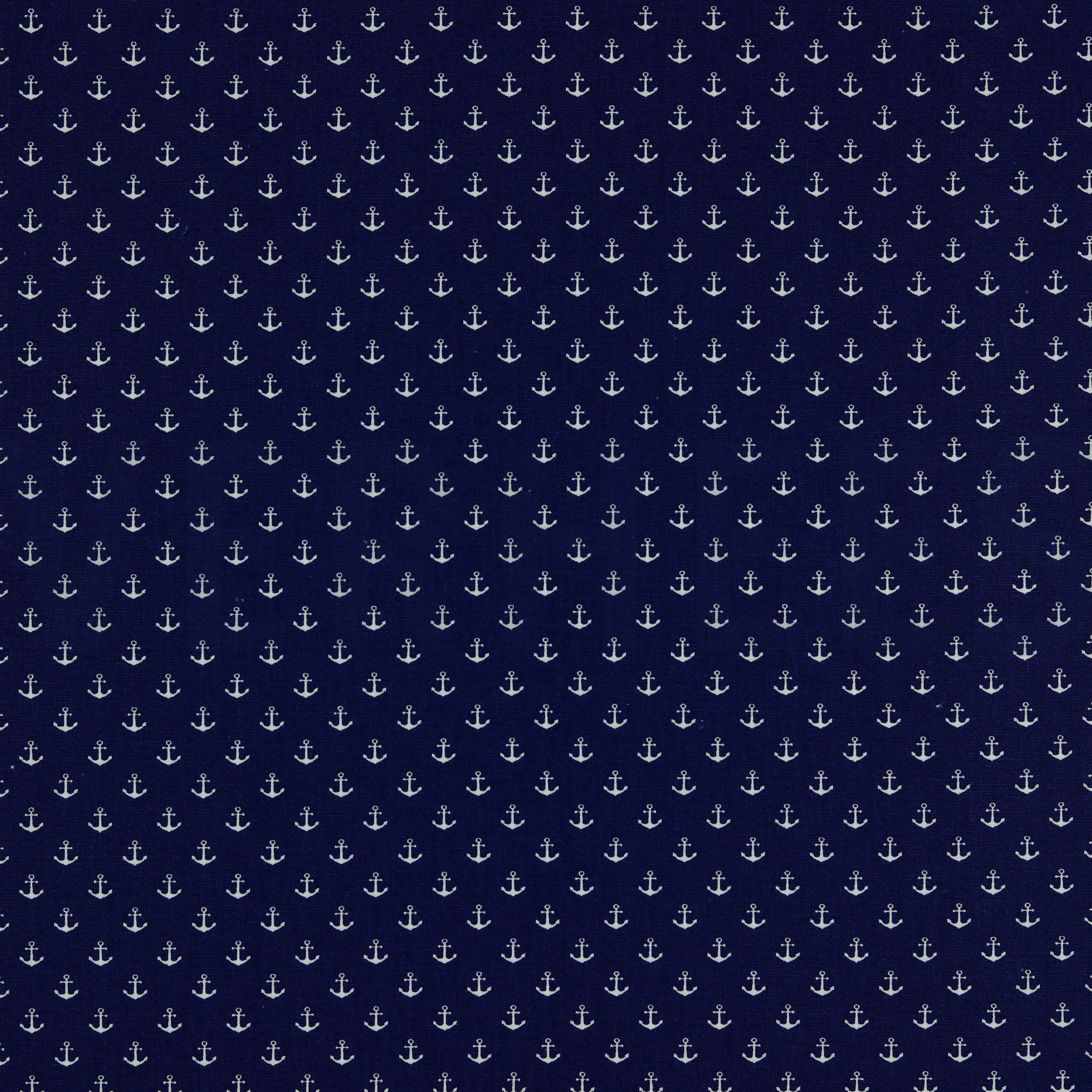 KATOENEN POPLIN KLEINE ANKERS KOBALTBLAUW (high resolution)
