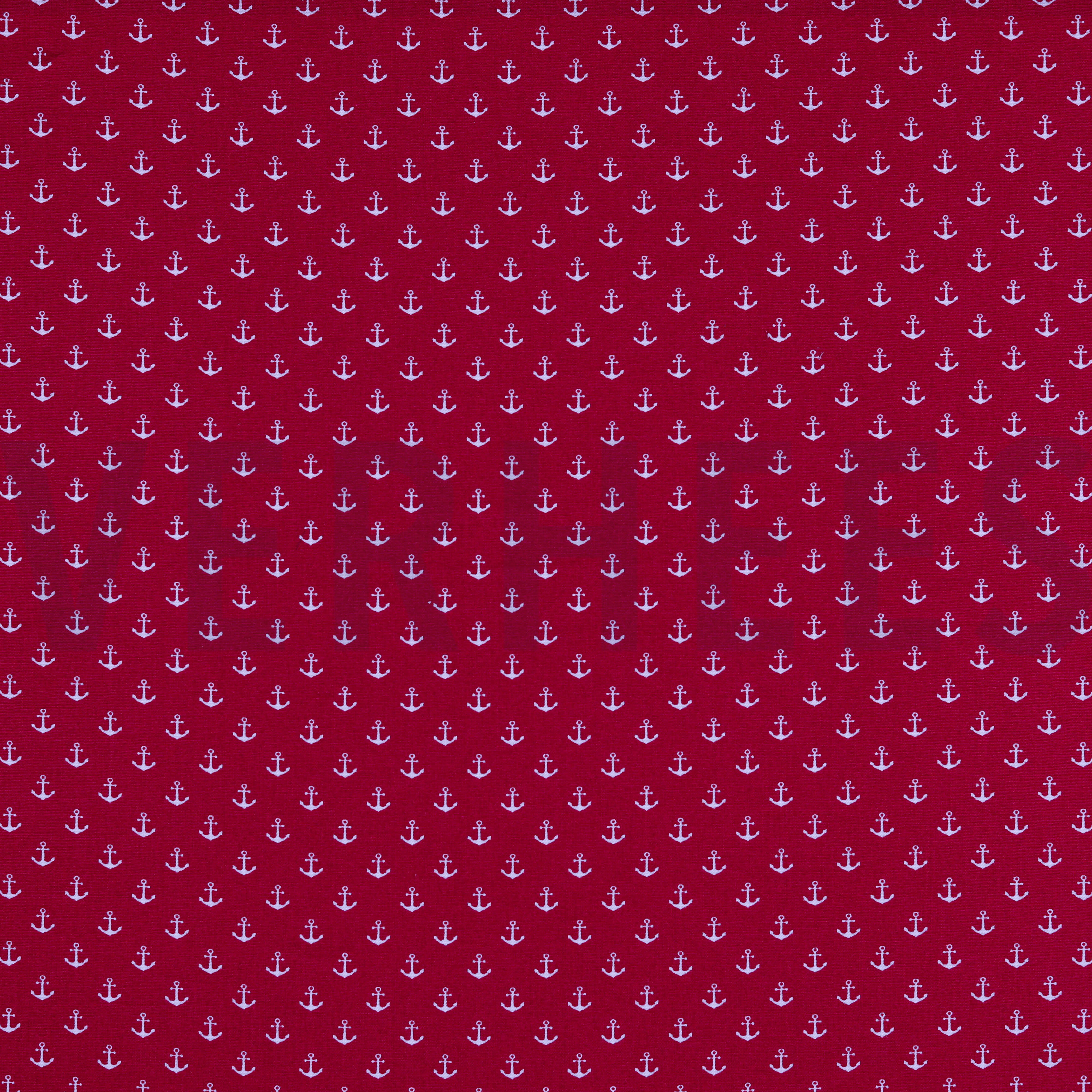 POPLIN PETIT ANCHORS CERISE (high resolution)