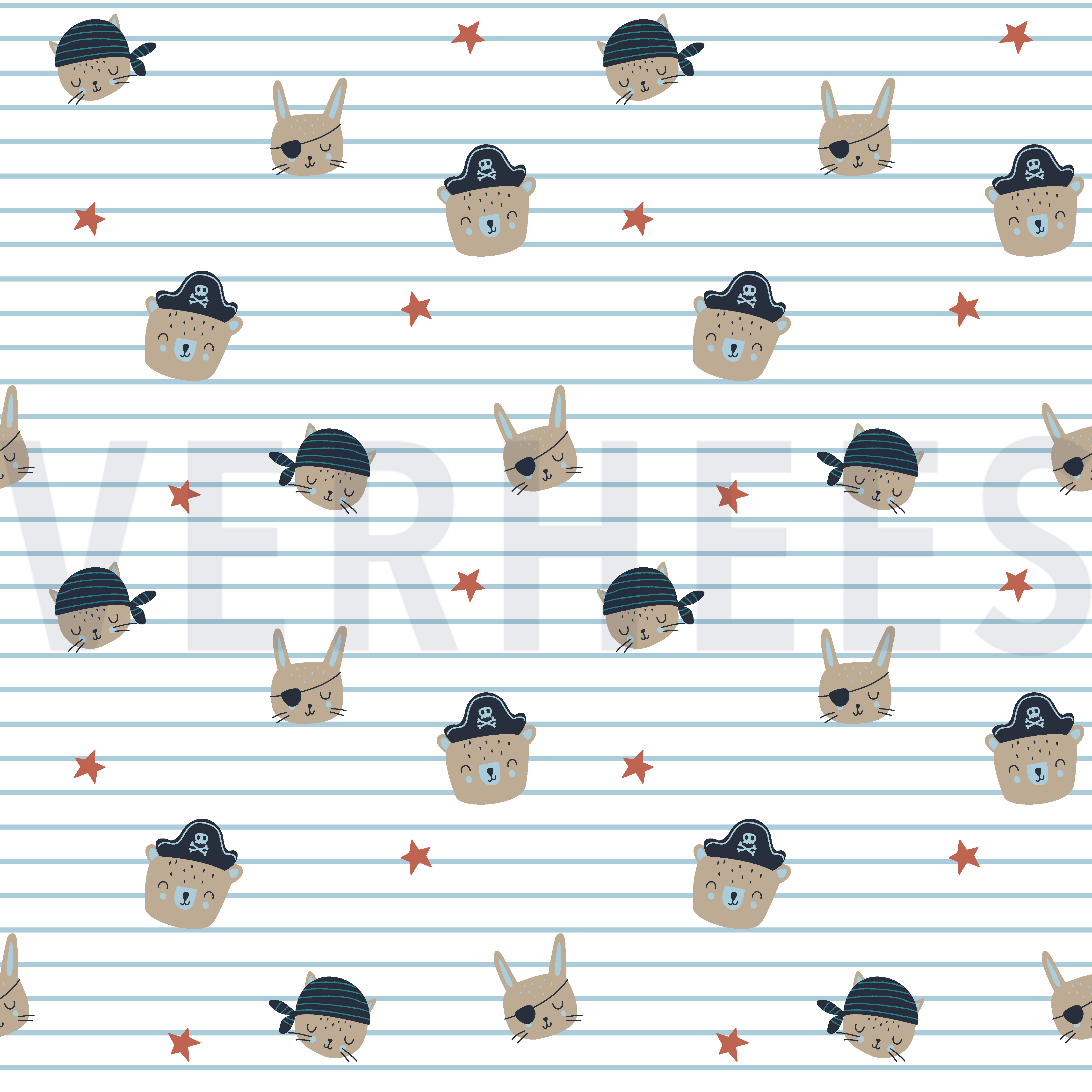 POPELINE DE COTON PIRATES BLANC (high resolution)