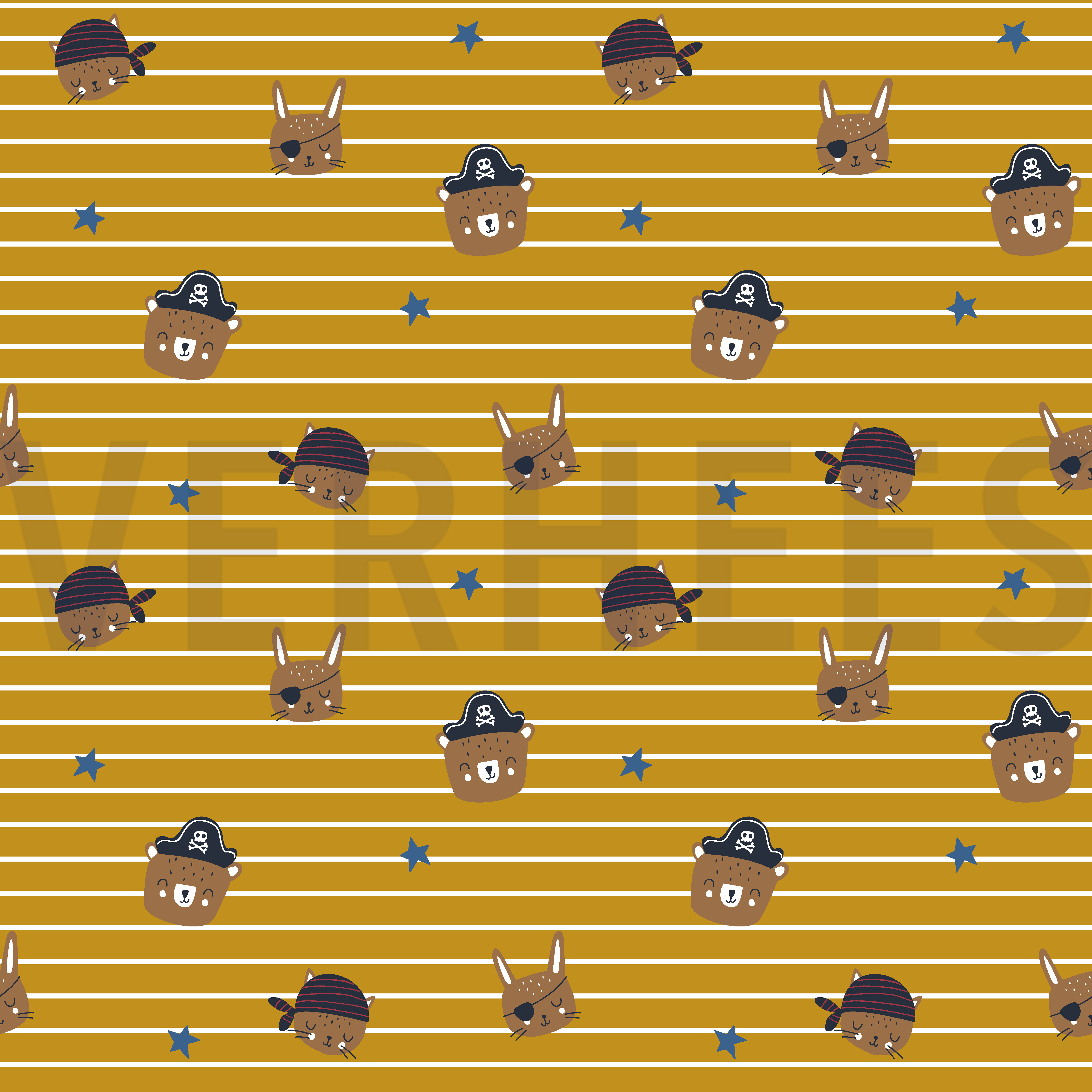 POPELINE DE COTON PIRATES OCRE (high resolution)