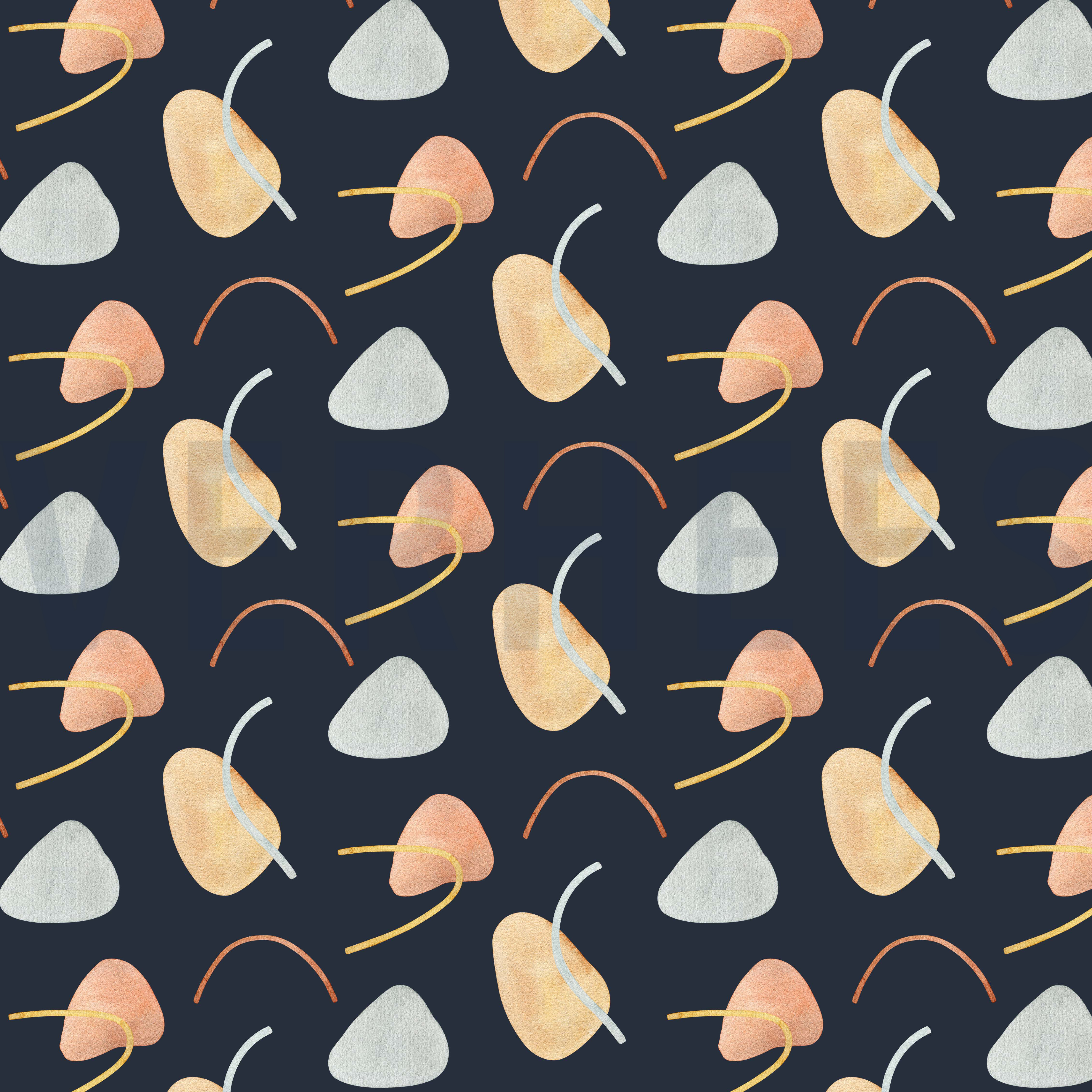 JERSEY DIGITAL FORMEN UND LINIEN MARINEBLAU (high resolution)