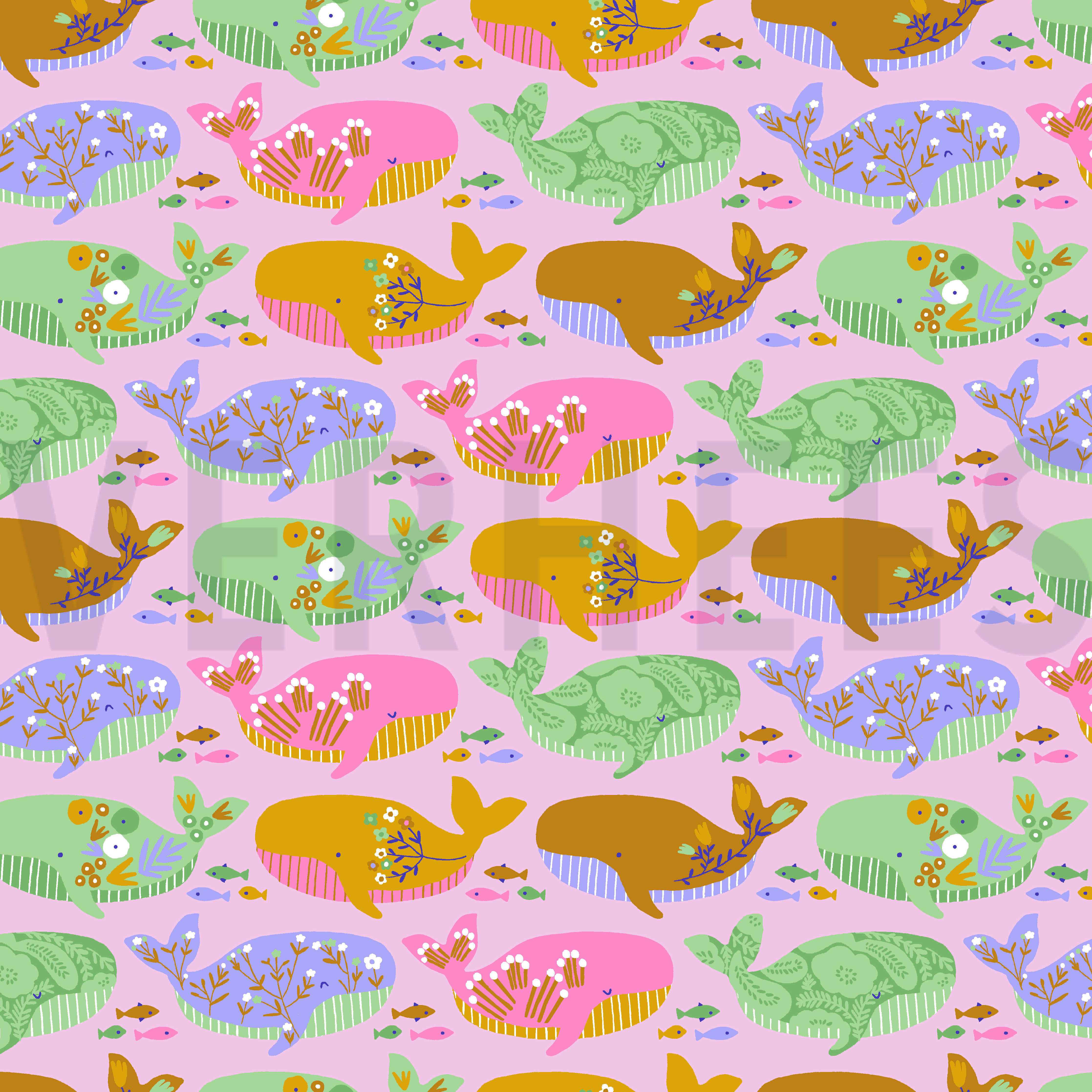 BAUMWOLLE POPELINE GOTS WUNDERSCHÖNER WAL HELLROSA (high resolution)