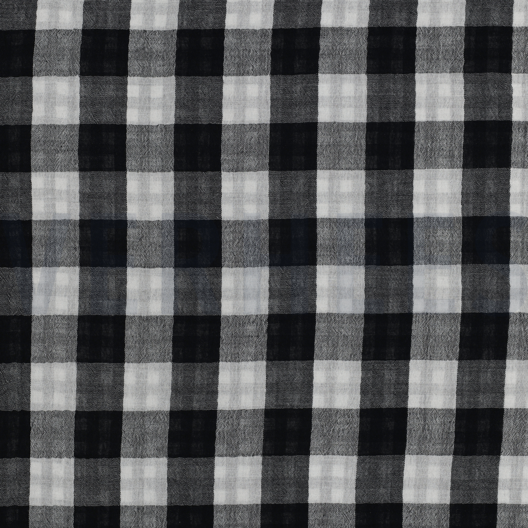 DOUBLE GAUZE DOUBLE SIDED CHECKS BLACK (high resolution)