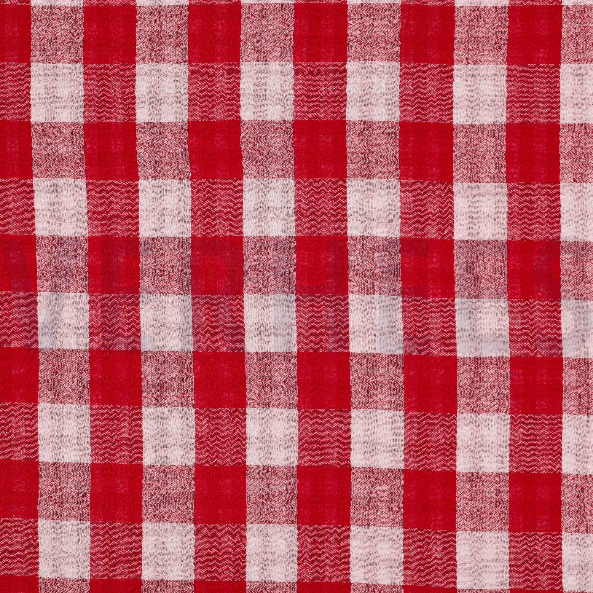 DOUBLE GAUZE DUBBELZIJDIGE RUITEN ROOD (high resolution)