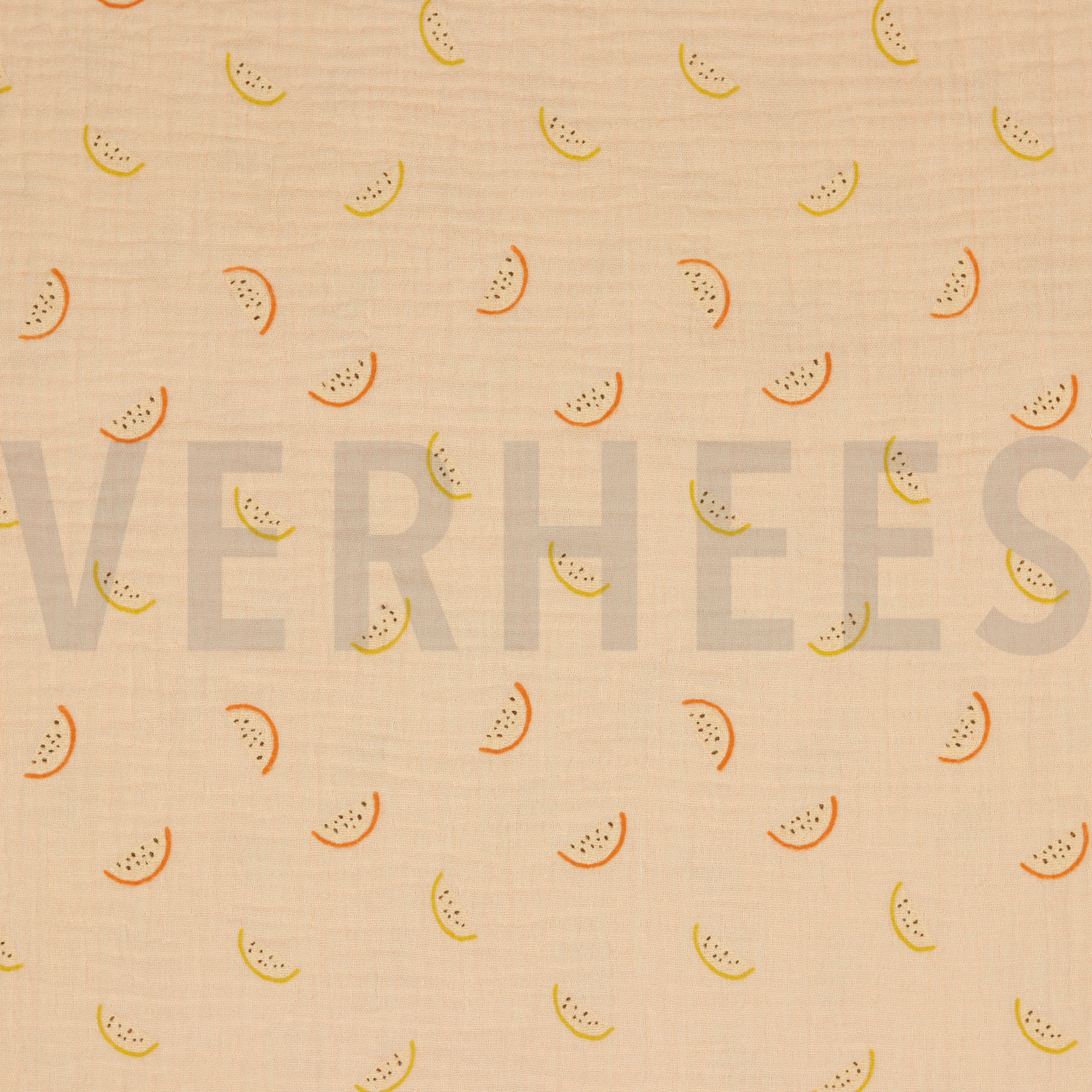 DOUBLE GAUZE GOTS MELOENEN LICHT ZALM (high resolution)