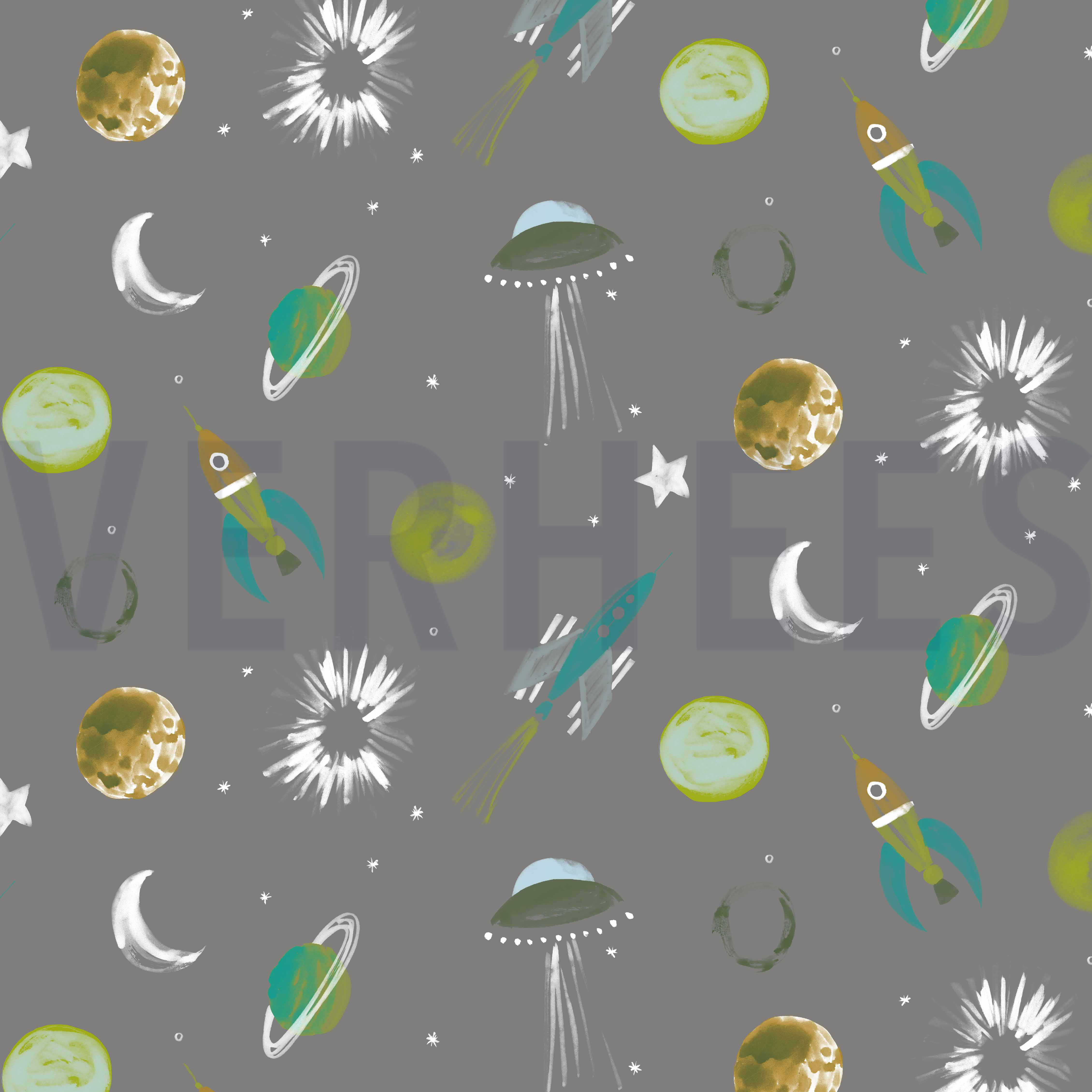 FRENCH TERRY DIGITAL WELTALL FELSENGRAU (high resolution)