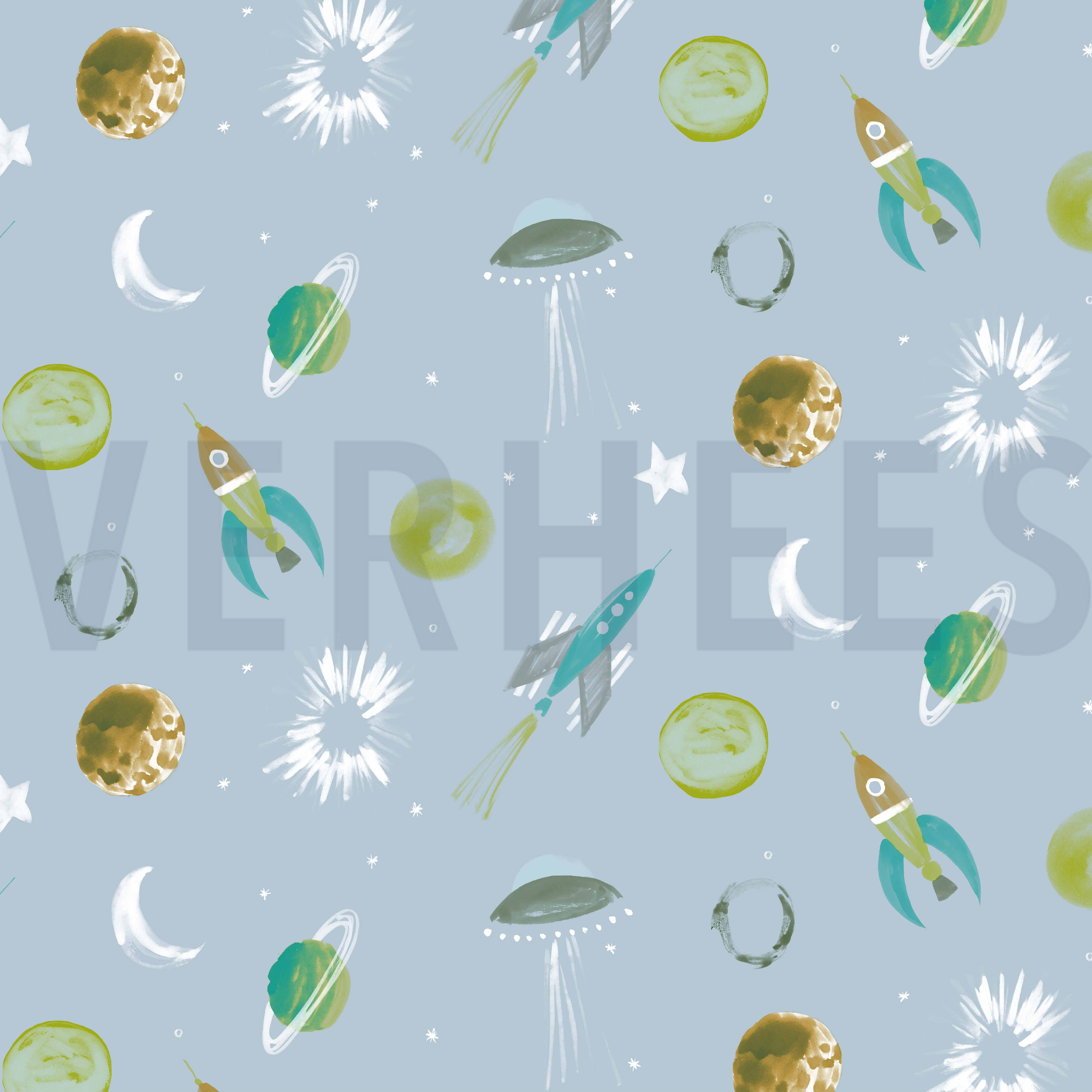 FRENCH TERRY DIGITAL WELTALL HELLBLAU (high resolution)