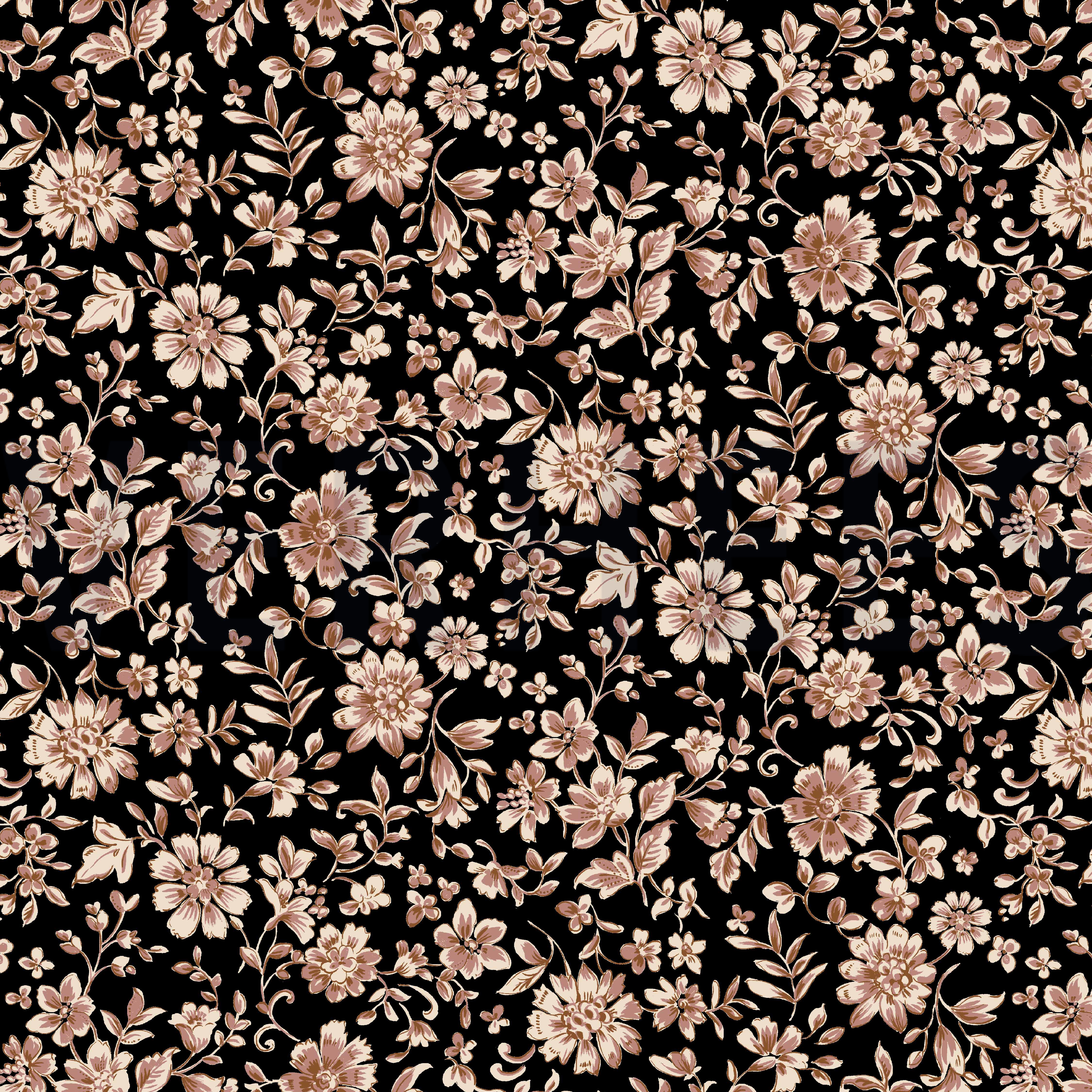 VISCOSE RADIANCE BLOEMEN ZWART (high resolution)