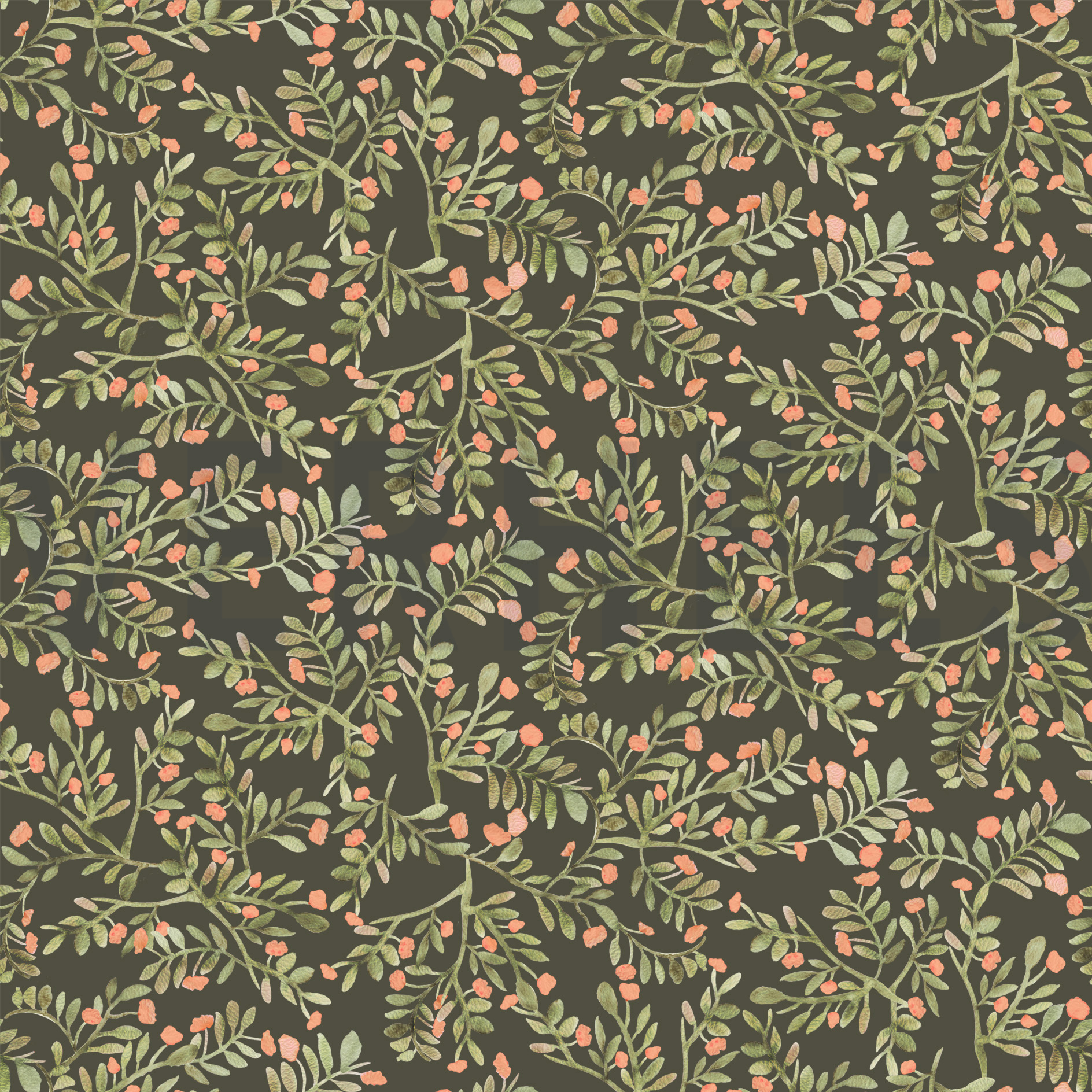 JERSEY DIGITAL FEUILLES VERT ARMÉE (high resolution)