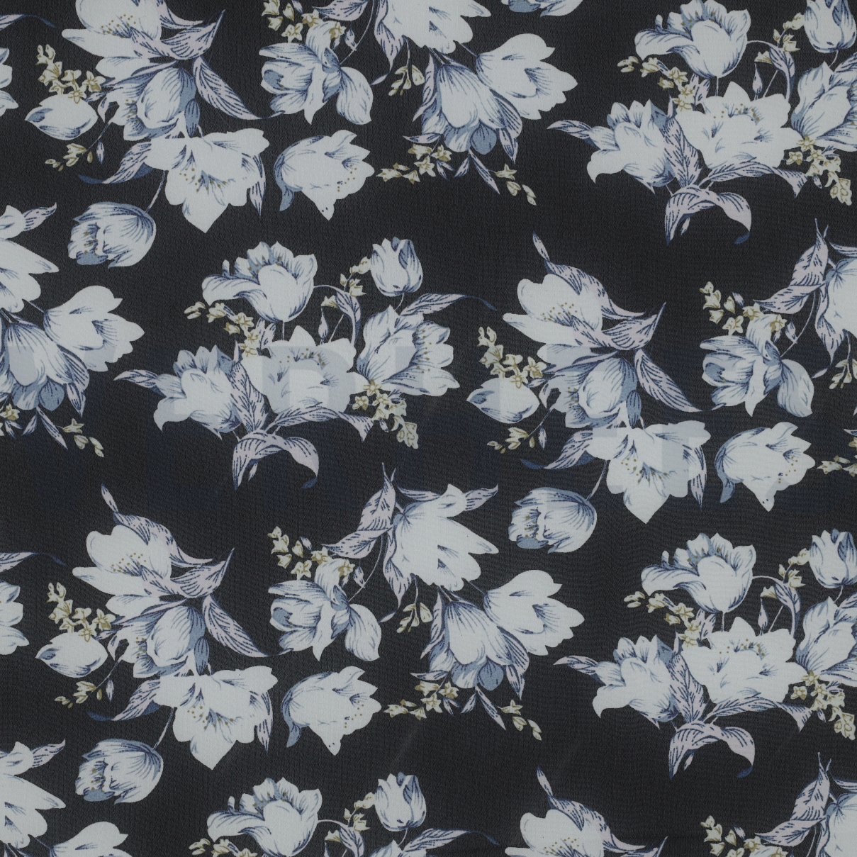 CHIFFON FLOWERS BLACK/LIGHT BLUE (high resolution)