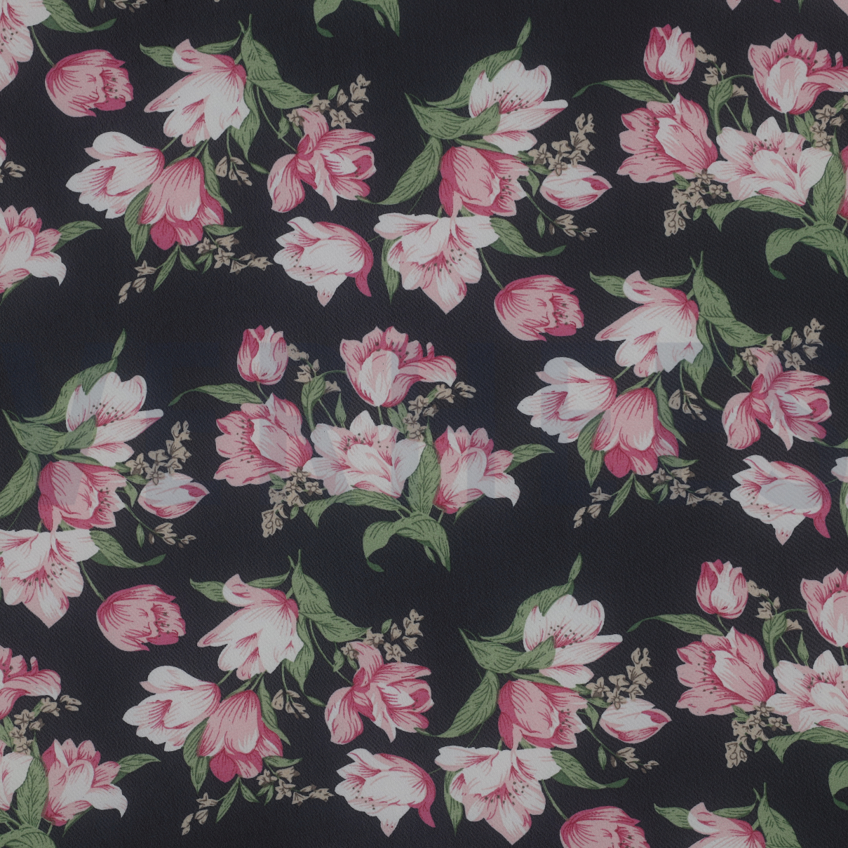 CHIFFON FLOWERS NAVY/PINK (high resolution)