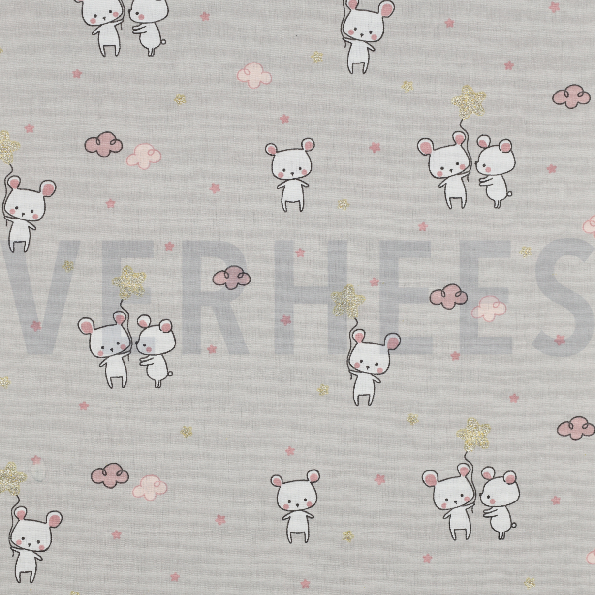 B-POPLIN GLITTER SWEET MOUSE LIGHT GREY (high resolution)